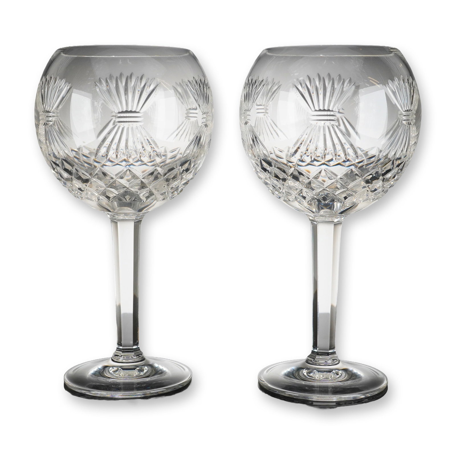 Pair of Waterford Crystal Millennium Toasting Goblets, Happiness (1 of 4)