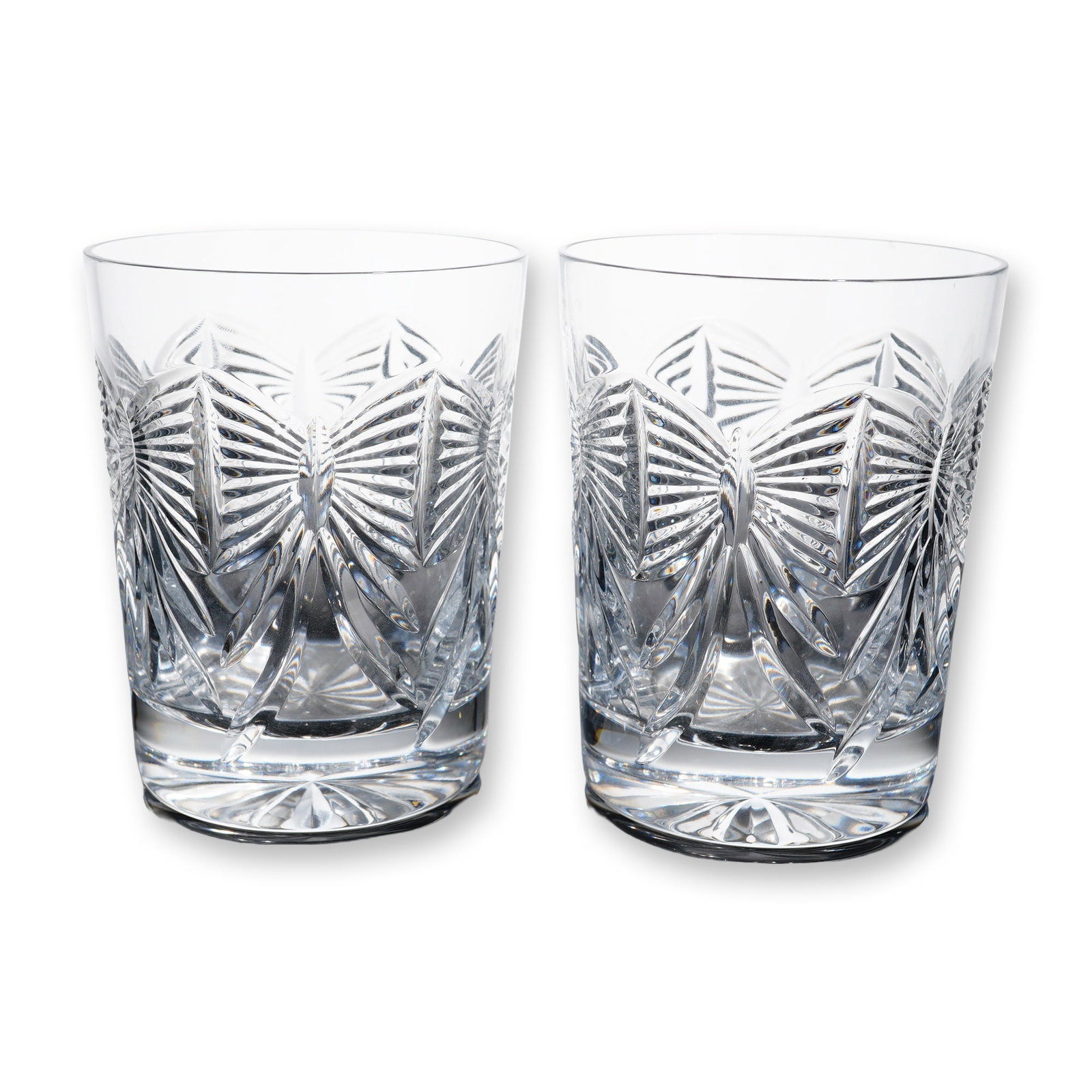 Pair of Waterford Millennium Happiness Crystal Double Old Fashioned Glasses (1 of 4)