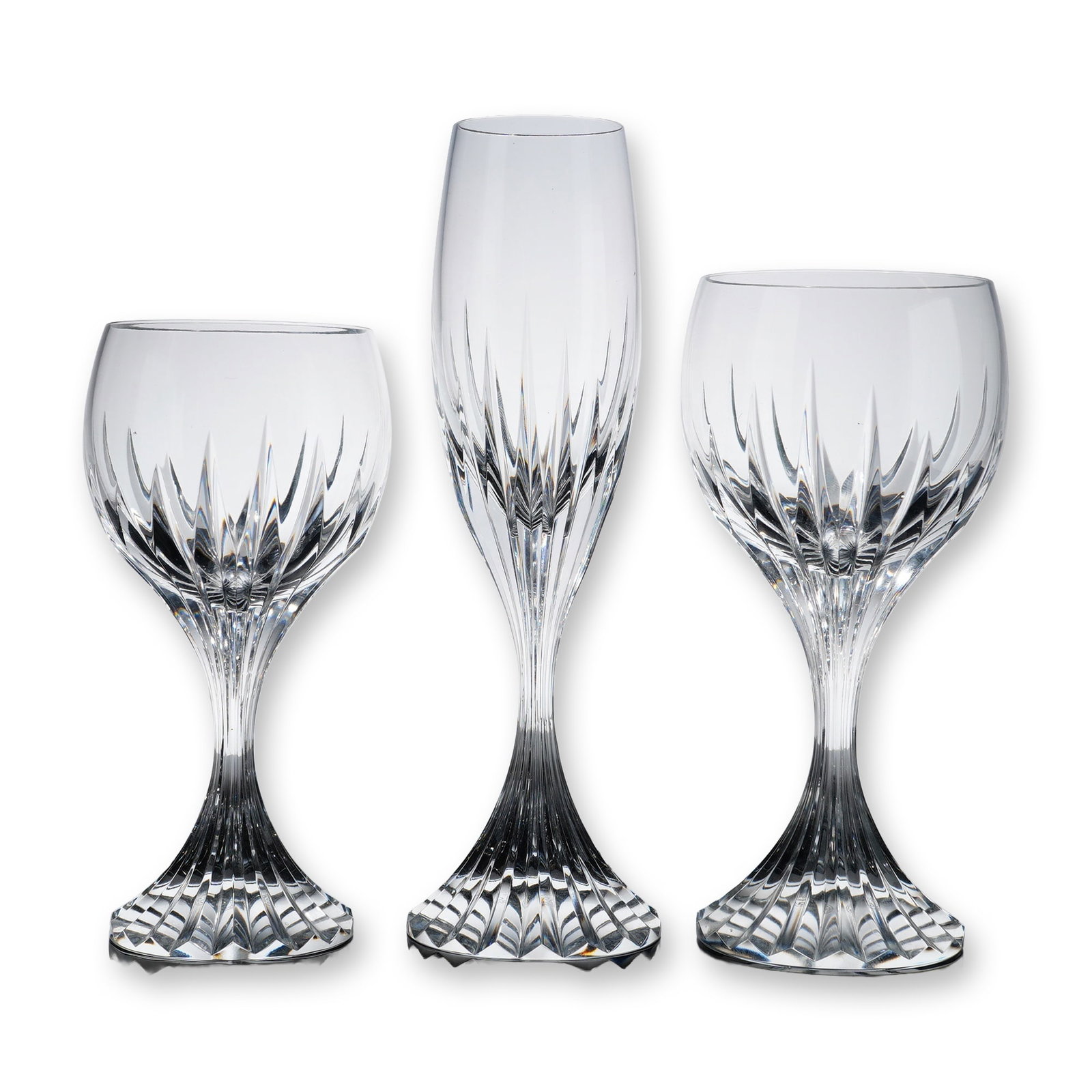 3pc Baccarat Massena Crystal Stemware (1 of 4)