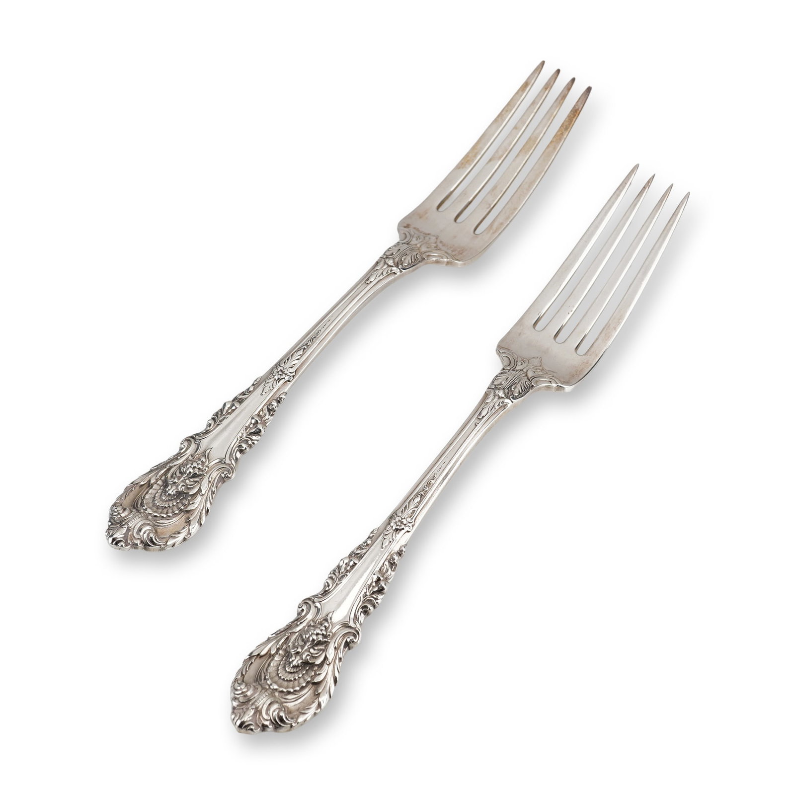 Pair of Wallace Sterling Silver Dinner Forks, Sir Christopher Pattern (1 of 5)