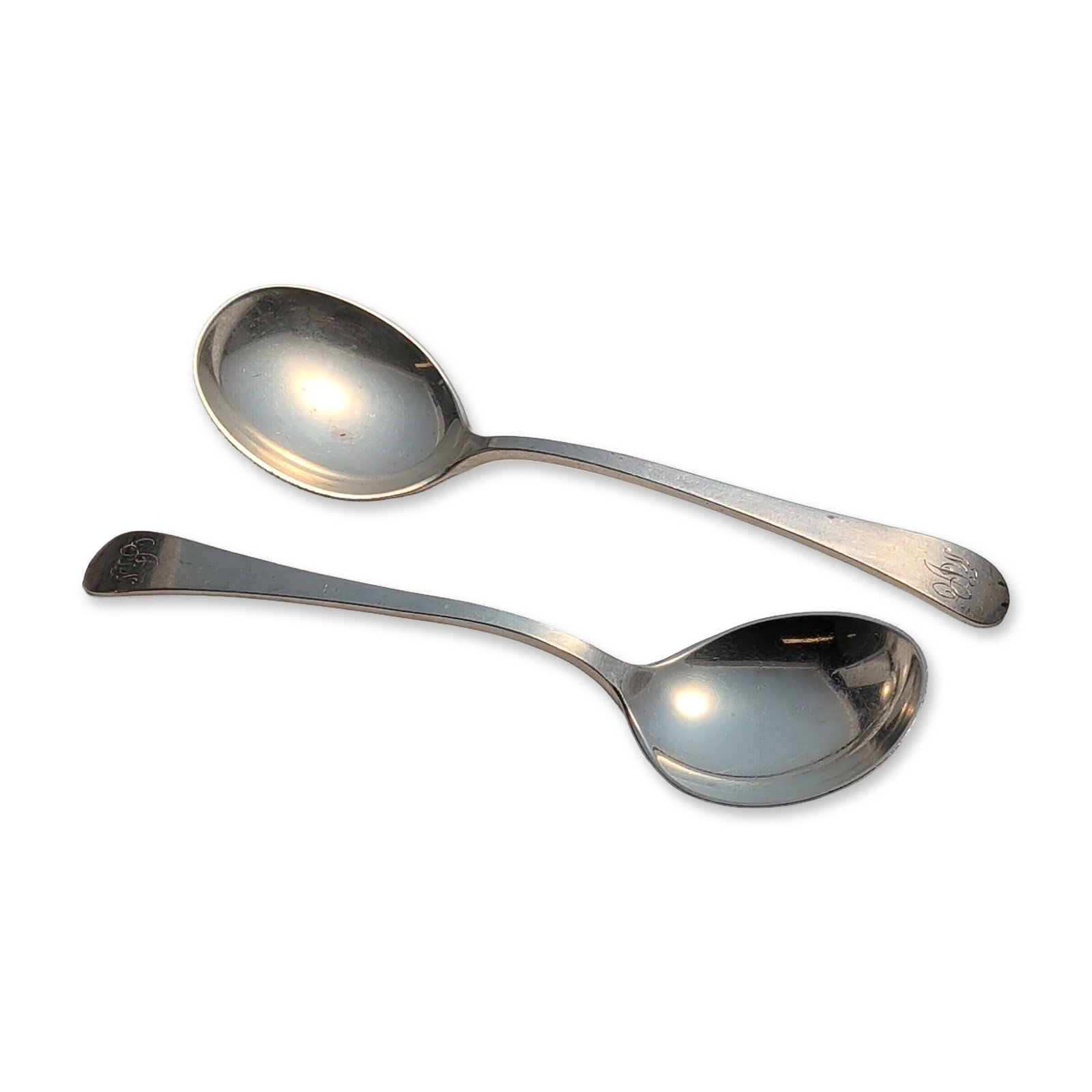 2pc Tuttle Silver Company Sterling Silver Round Soup Spoons, Hannah Hull (1 of 5)