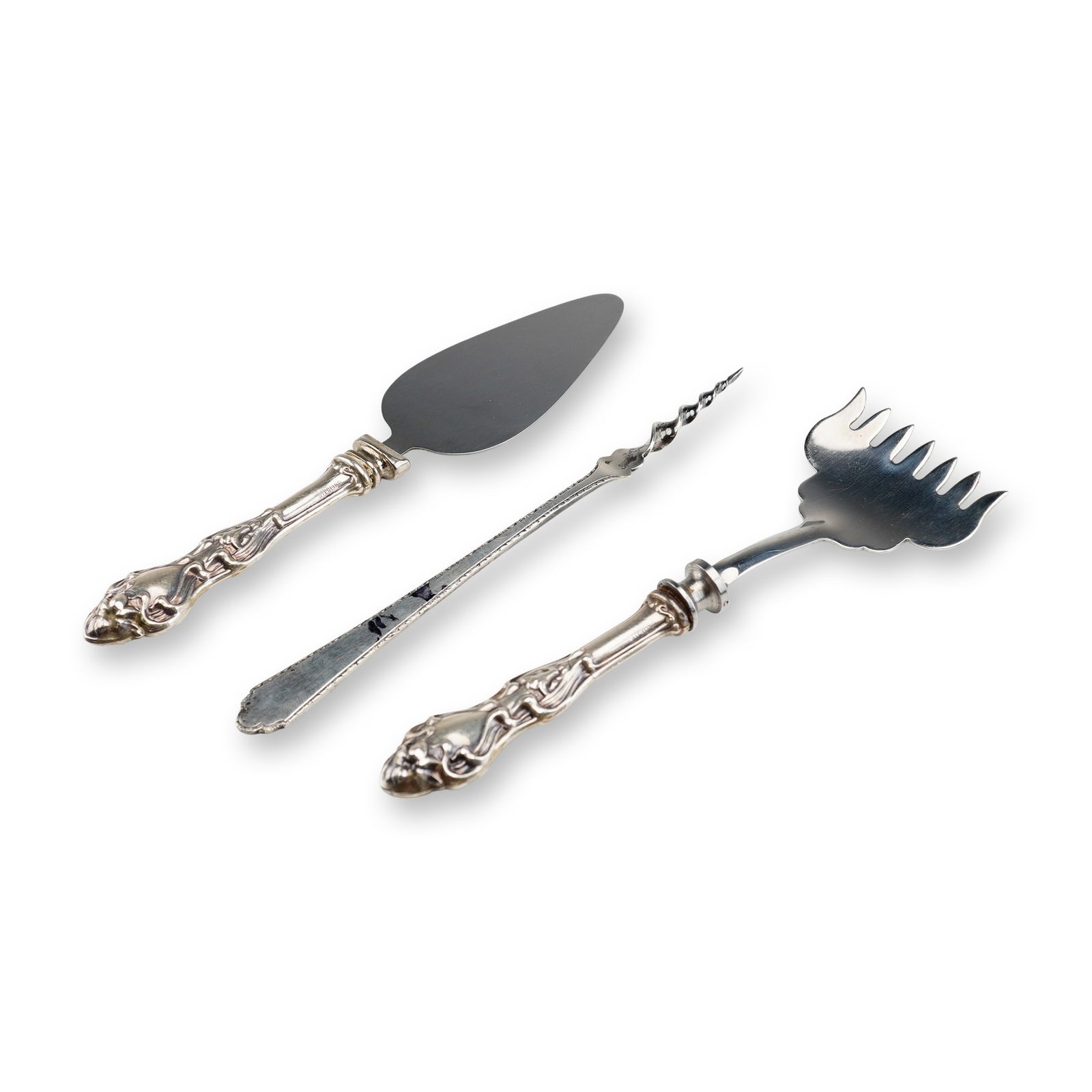 3pc Lunt Treasure Sterling Silver and Stainless Serving Pieces (1 of 5)