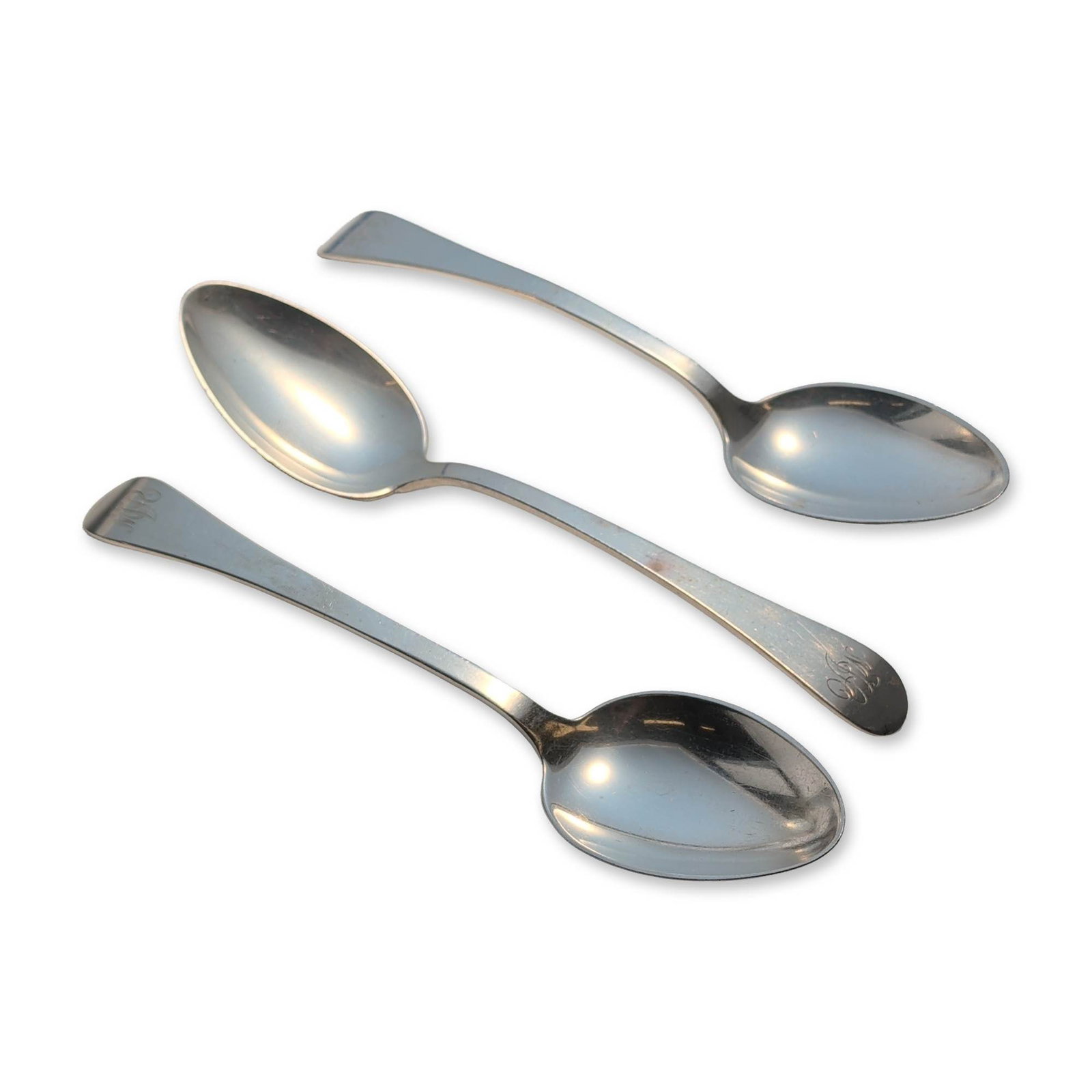 3pc Tuttle Silver Company Sterling Silver Serving Spoons, Hannah Hull (1 of 5)