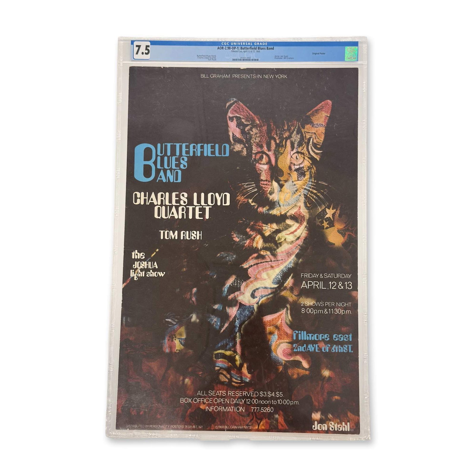 Jon Stahl 1968 Fillmore East Butterfield Blues Band Poster (1 of 4)