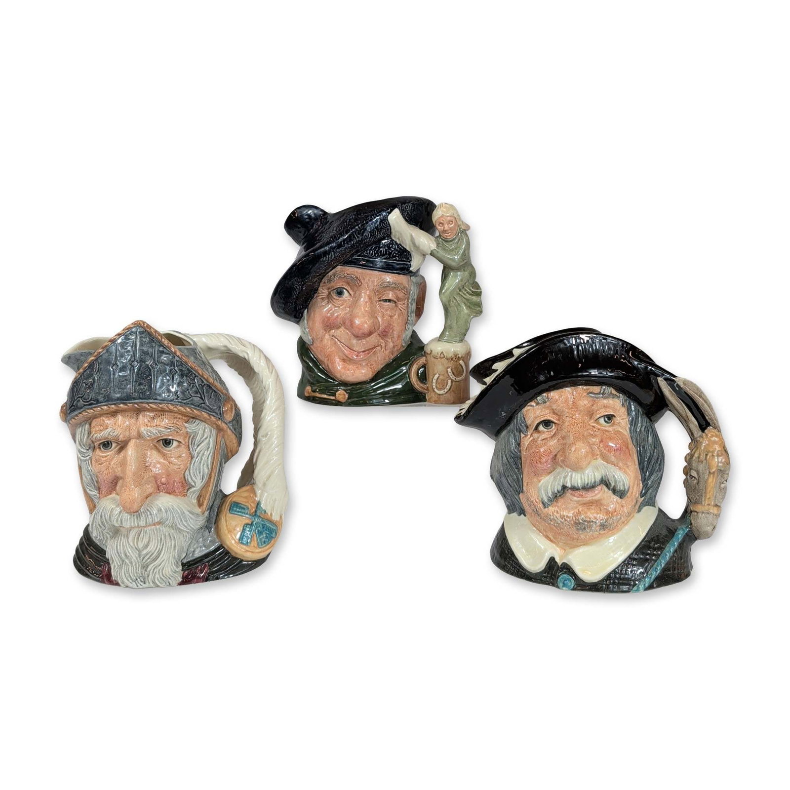 3pc Royal Doulton Ceramic Character Jugs (1 of 3)