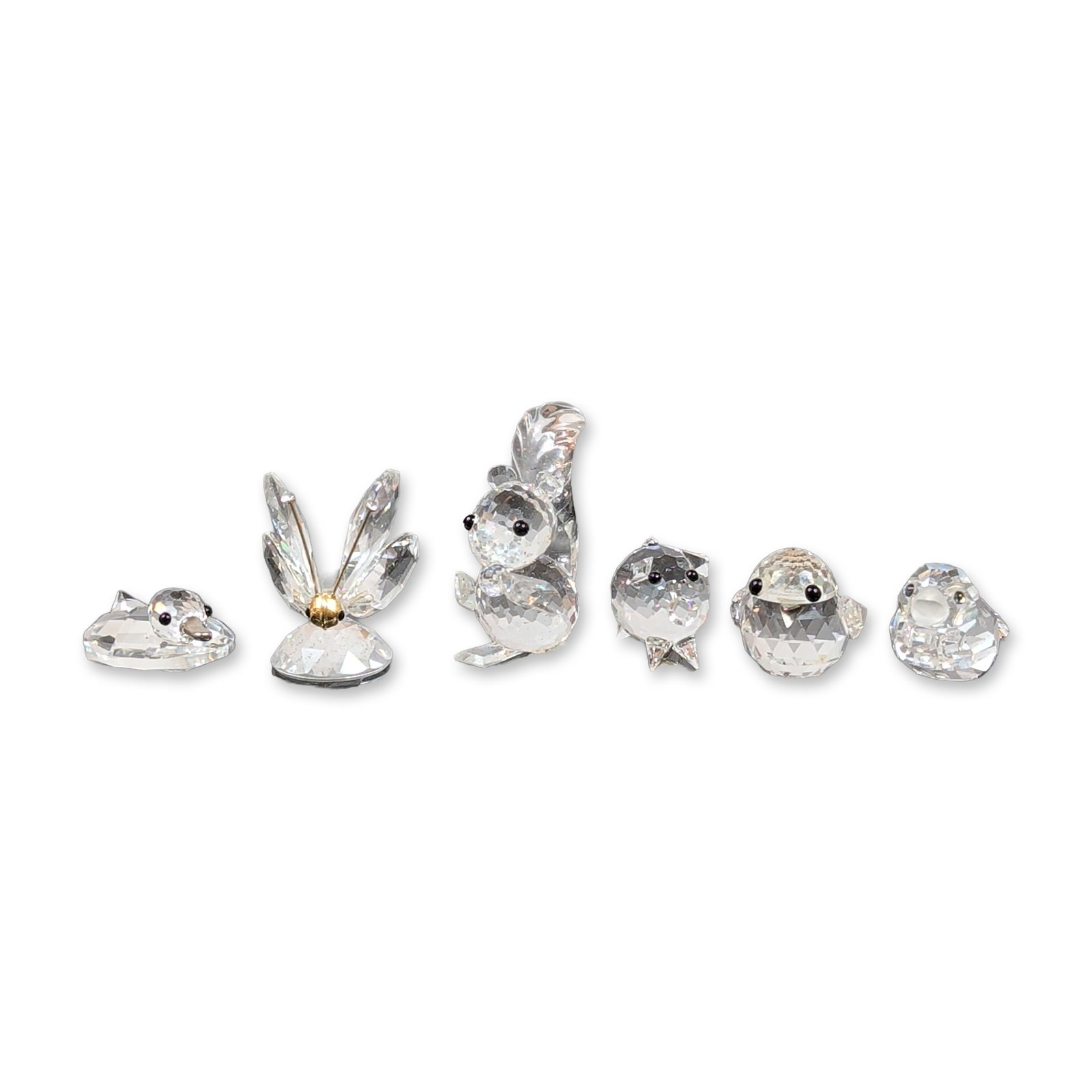 6pc Swarovski Silver Crystal Animal Figurine Collection (1 of 5)
