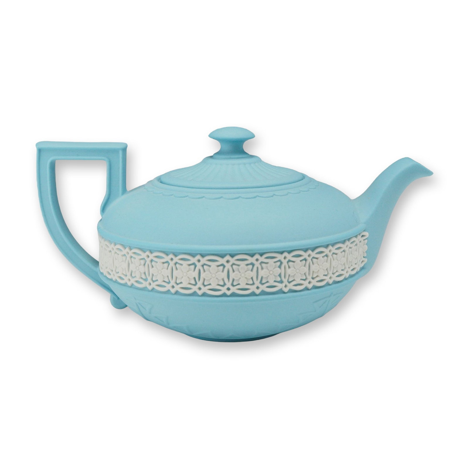 Wedgwood Pale Blue Jasperware Egyptian Collection Miniature Teapot with Lid (1 of 3)