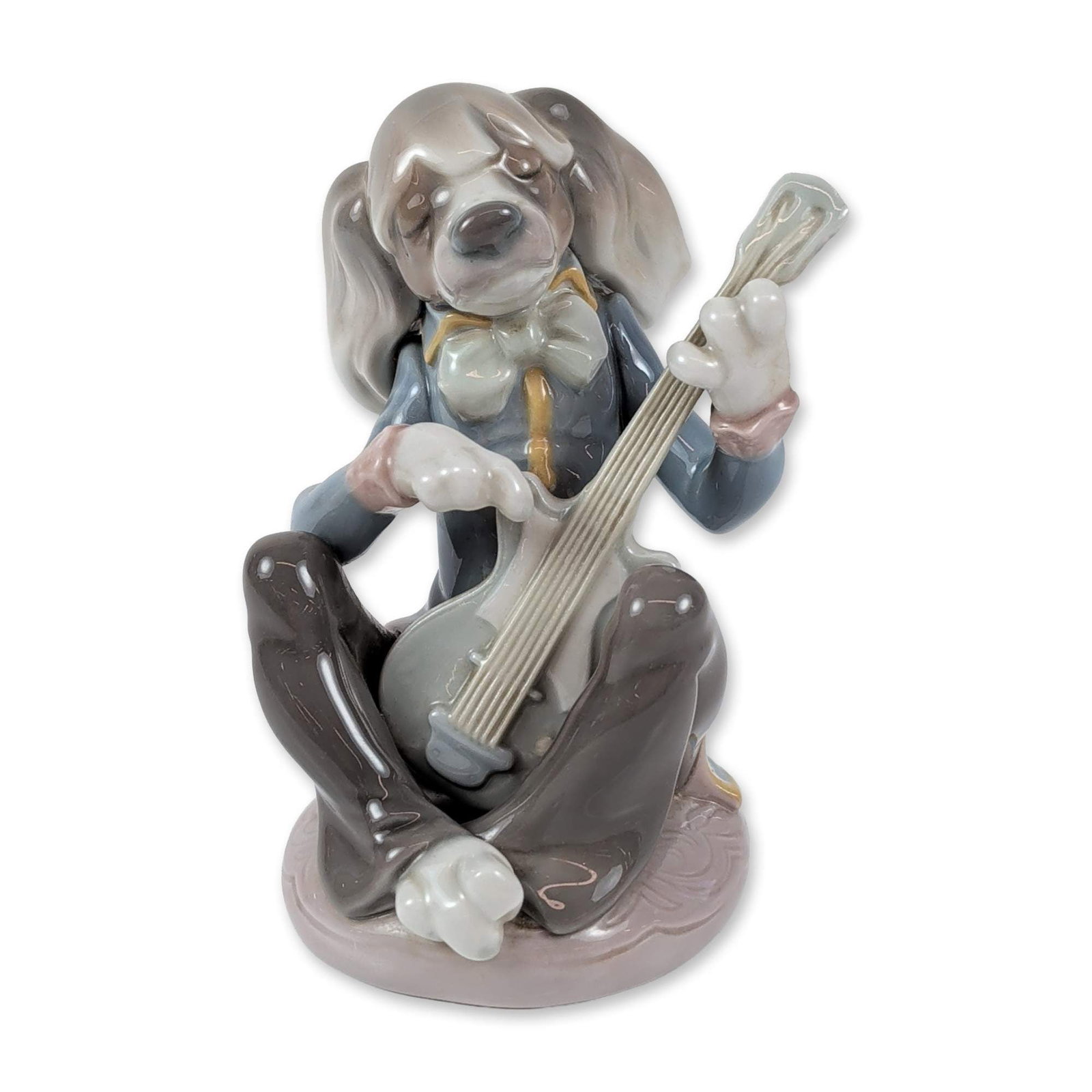 Lladro Porcelain Figurine Dog Playing Guitar (1 of 5)