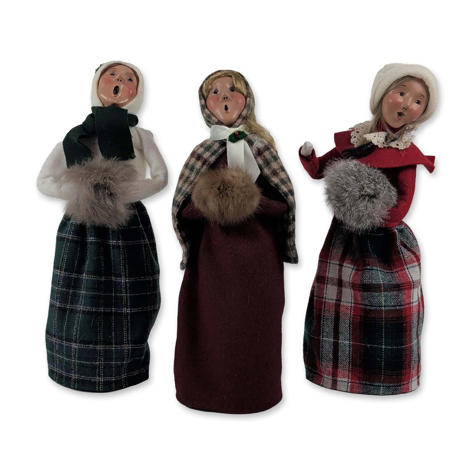 Trio of Byers Choice Ltd. The Carolers Figurines (1 of 5)