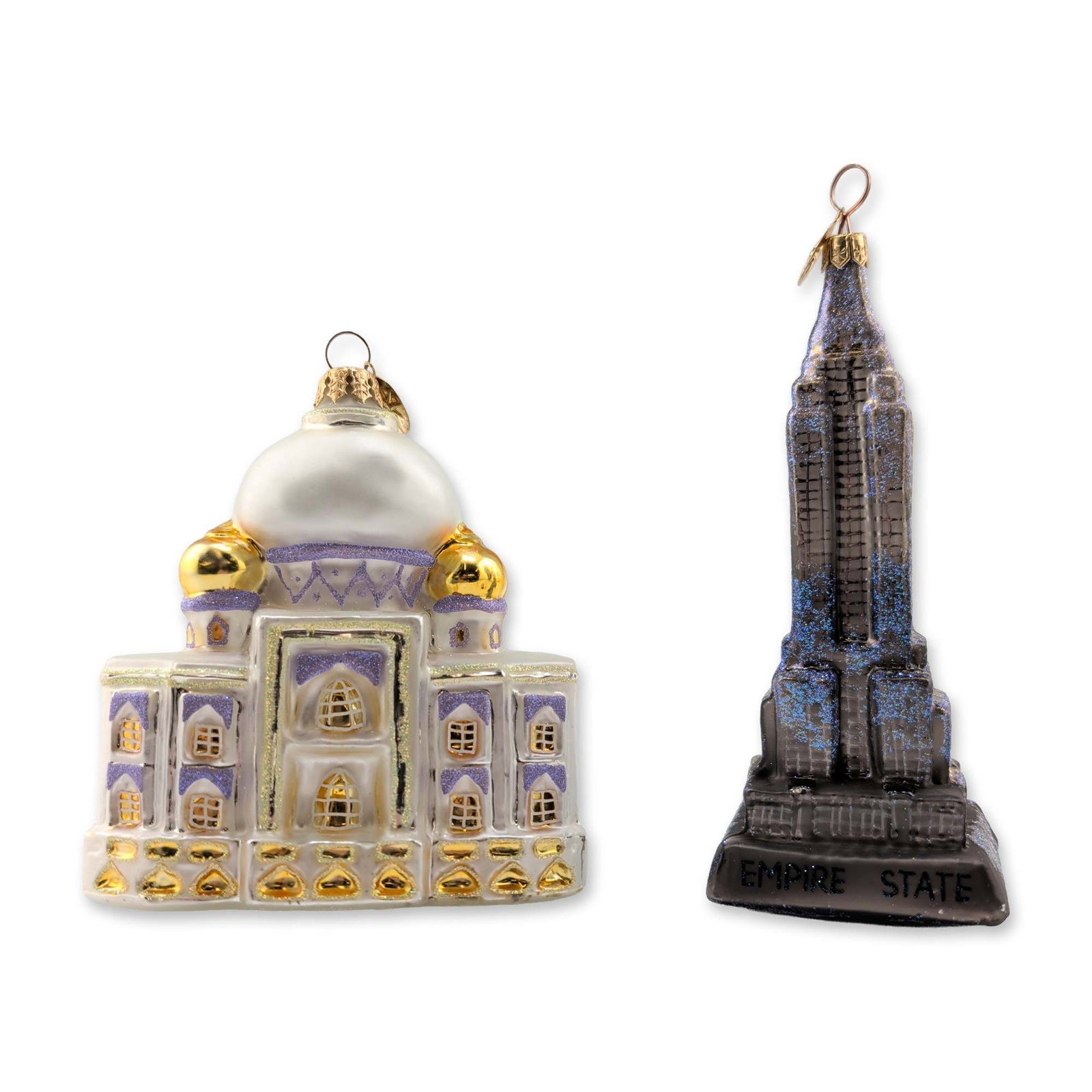 Two Christopher Radko Blown Glass Architectural Ornaments (1 of 5)
