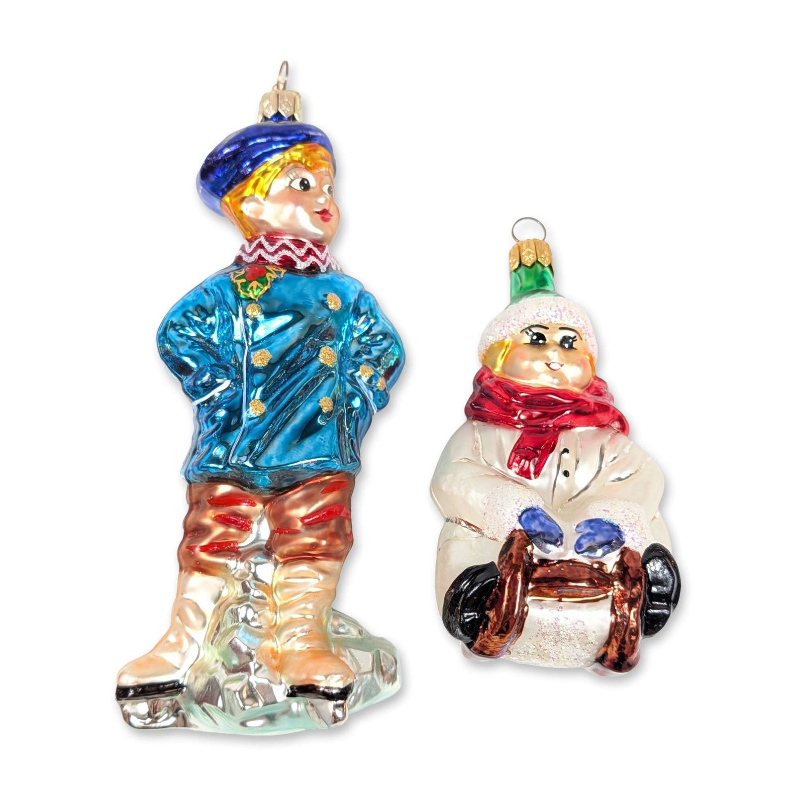 Two Christopher Radko Glass Christmas Ornaments Pair (1 of 4)