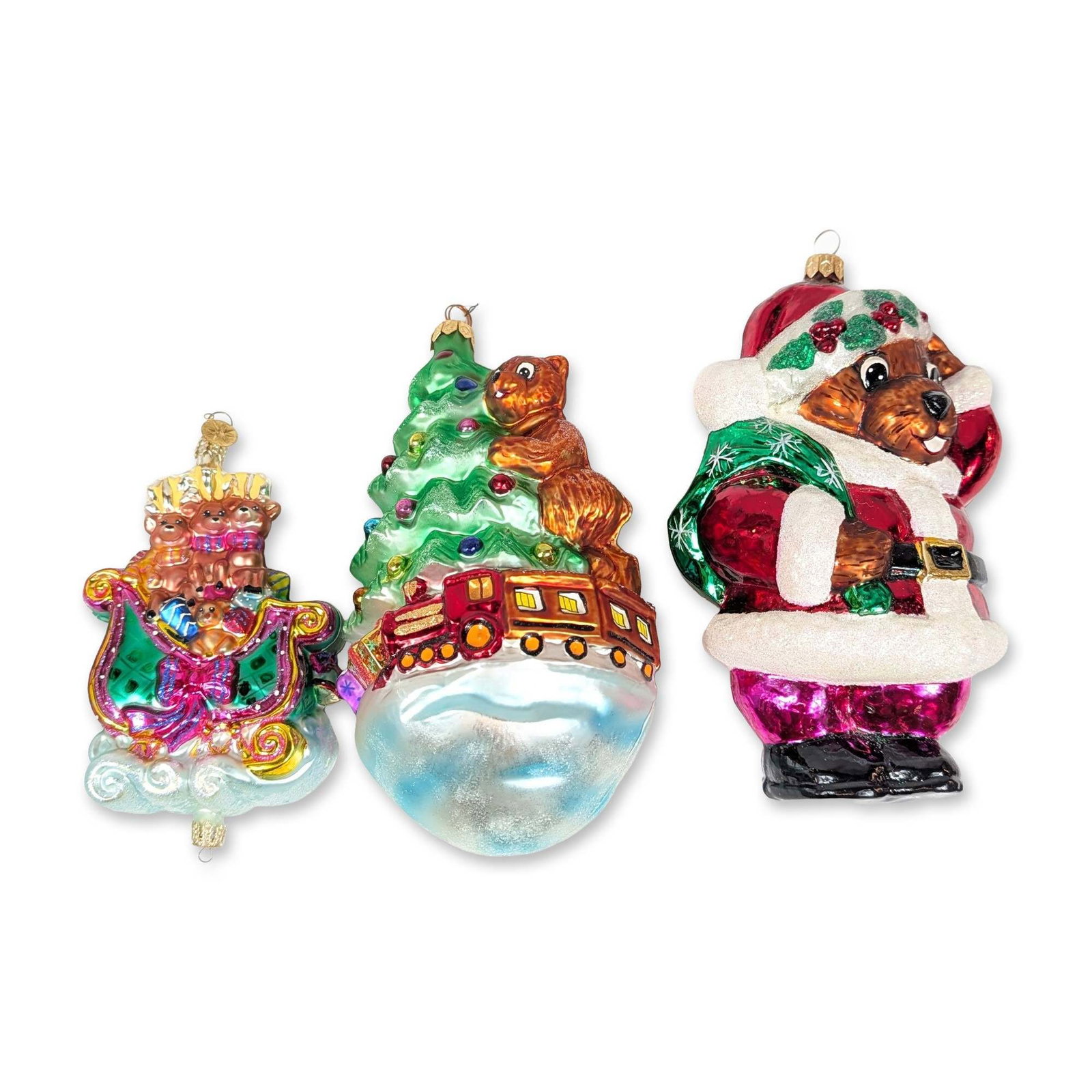 Three Christopher Radko Hand Blown Glass Ornaments (1 of 4)