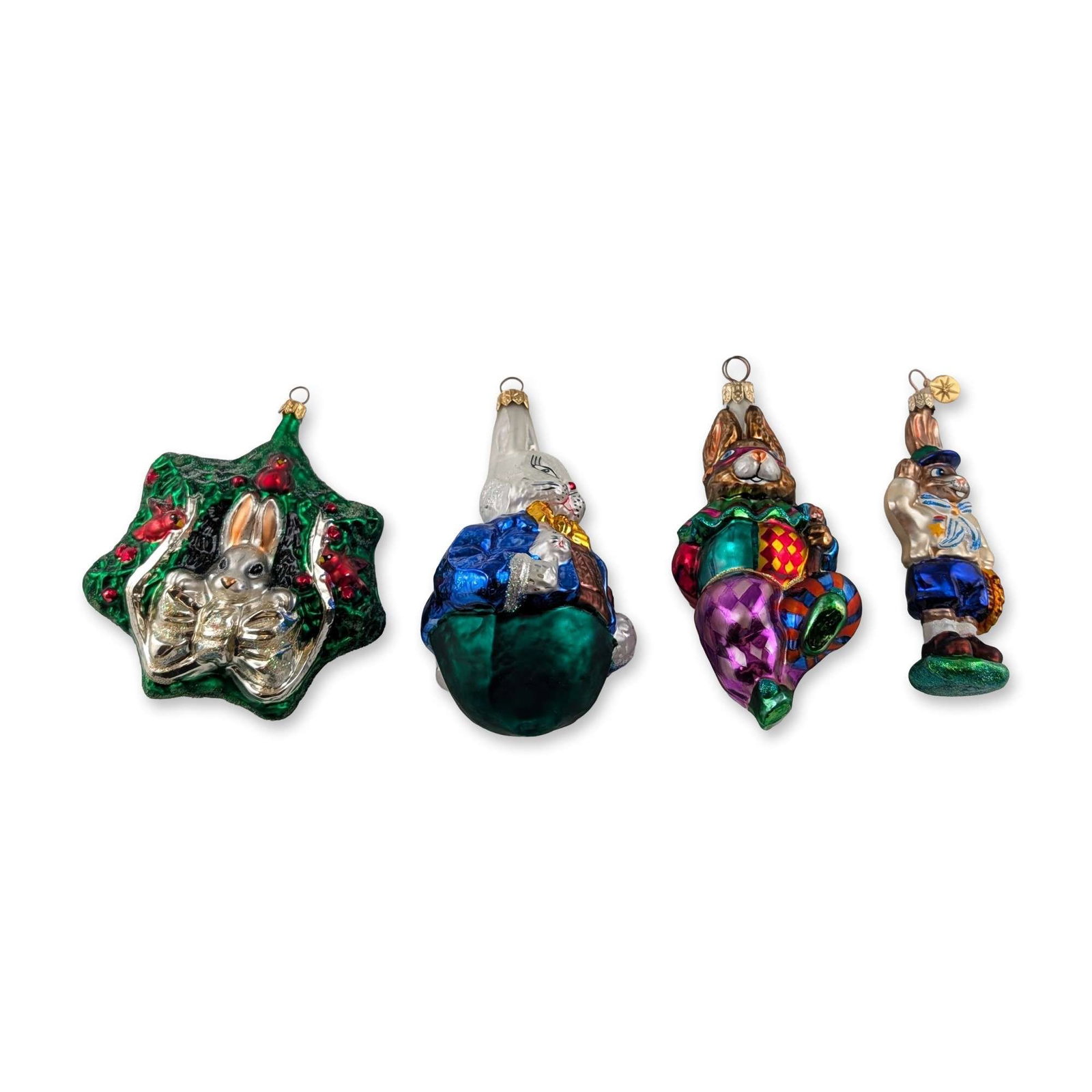 Group of Four Christopher Radko Rabbit Ornaments (1 of 3)