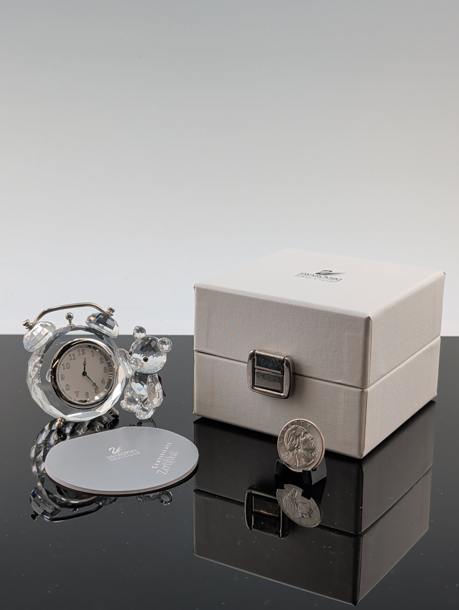 Swarovski Kris Bear Crystal Table Clock - 5