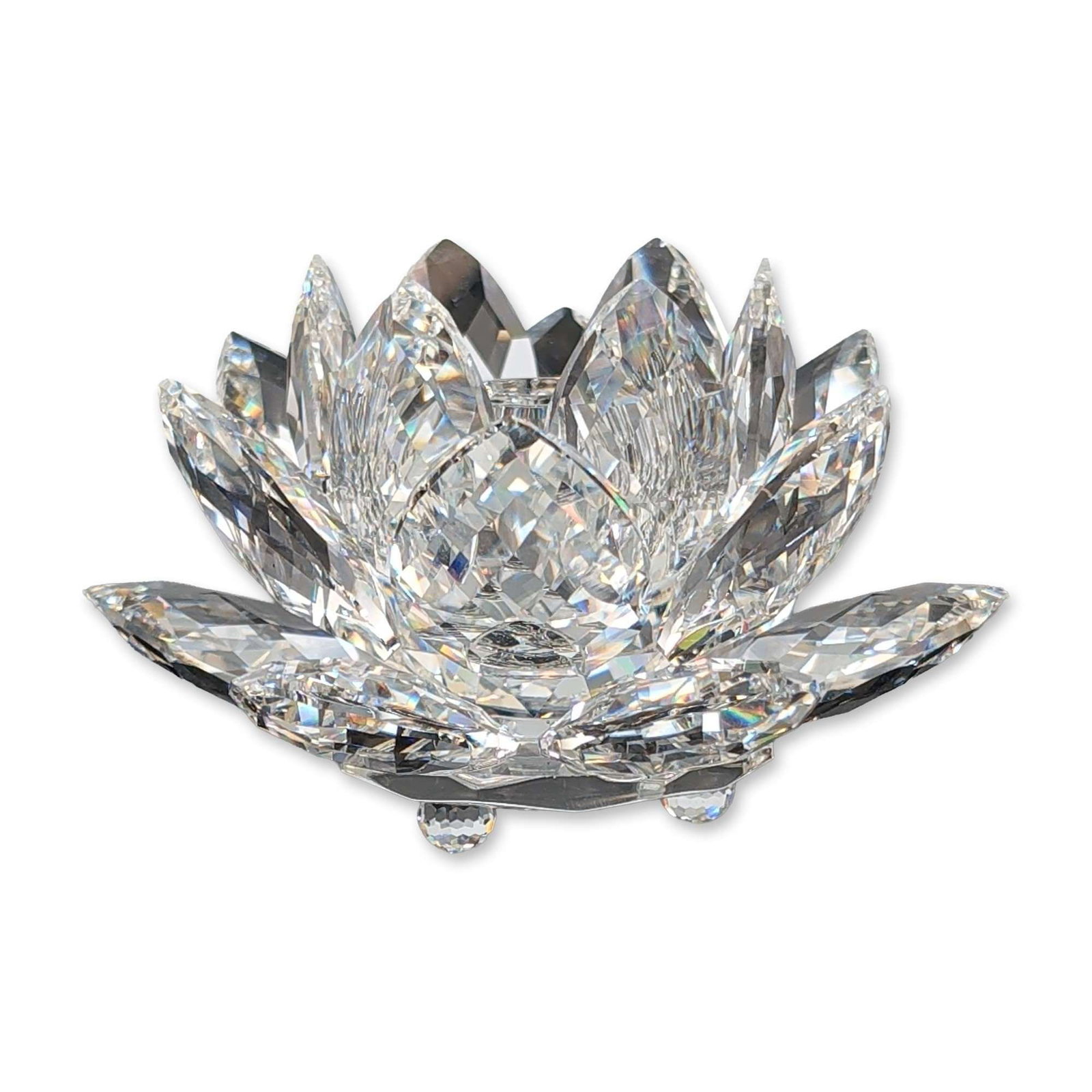 Swarovski Silver Crystal Small Waterlily Candleholder (1 of 5)