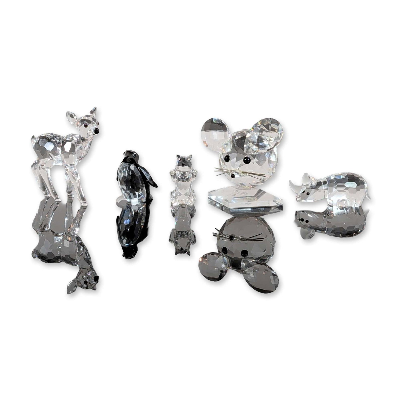 Collection of Five Swarovski Silver Crystal Animal Figurines (1 of 5)