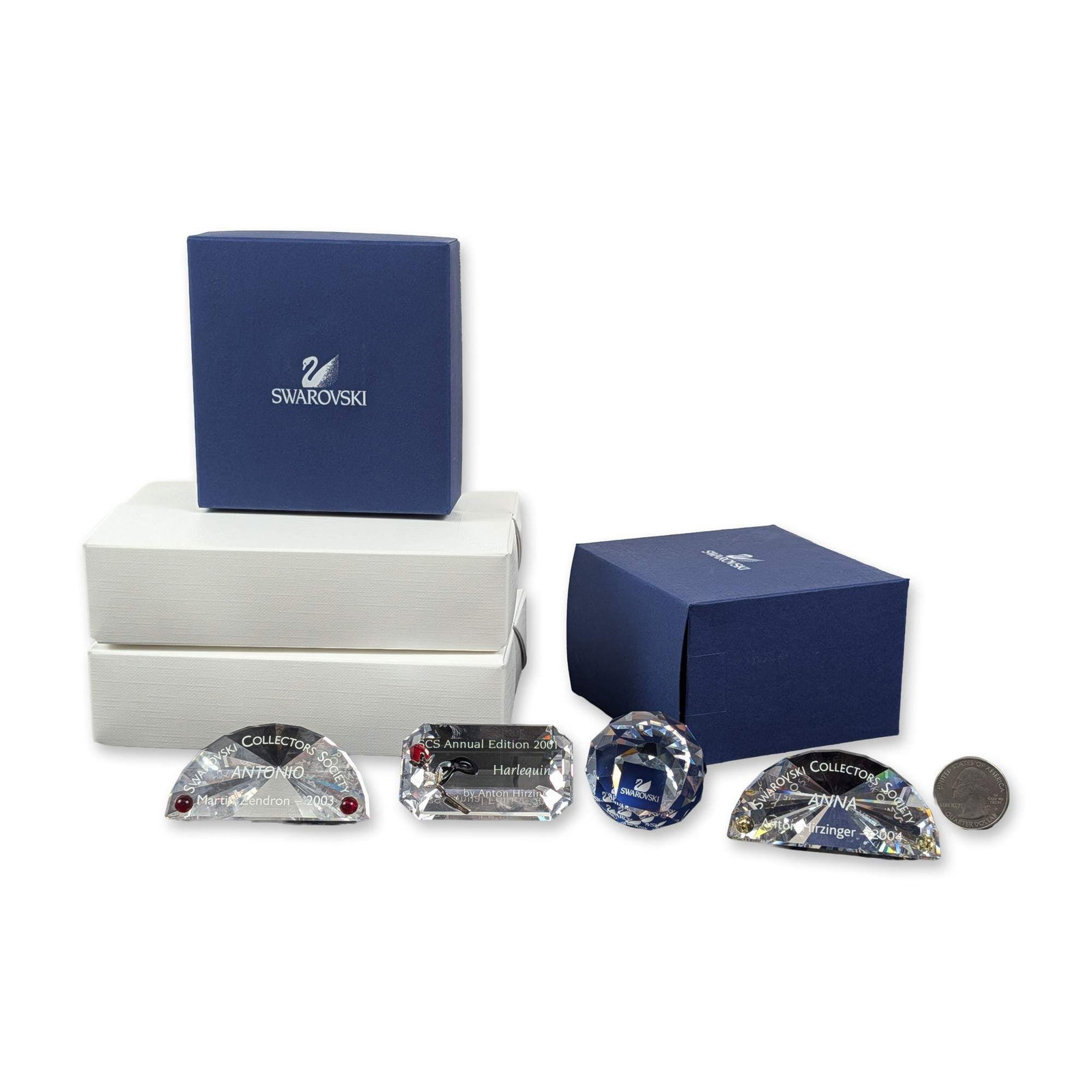 4pc Swarovski Crystal SCS Plaques and Paperweight (1 of 5)