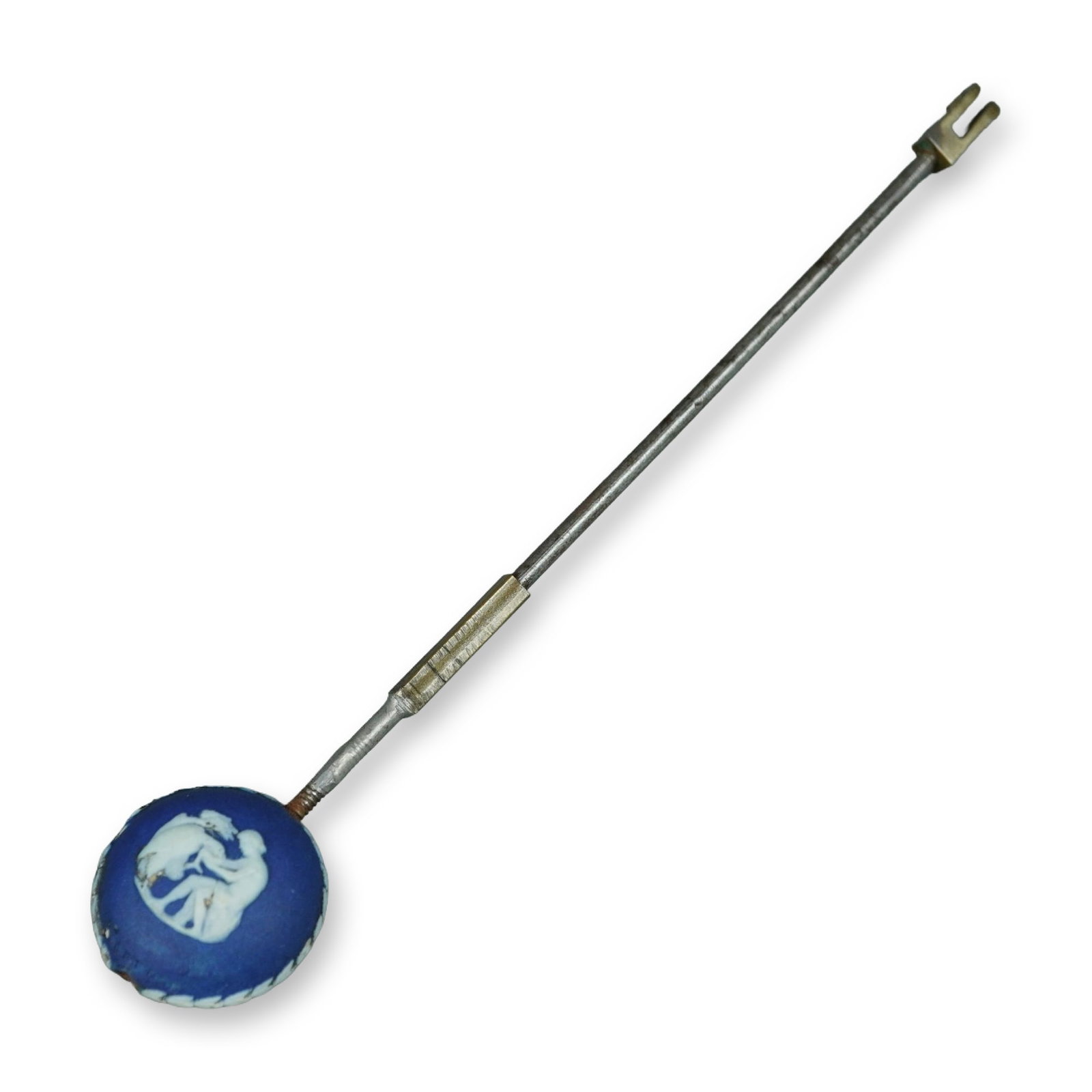 Wedgwood Blue Jasperware and Brass Clock Pendulum (1 of 2)