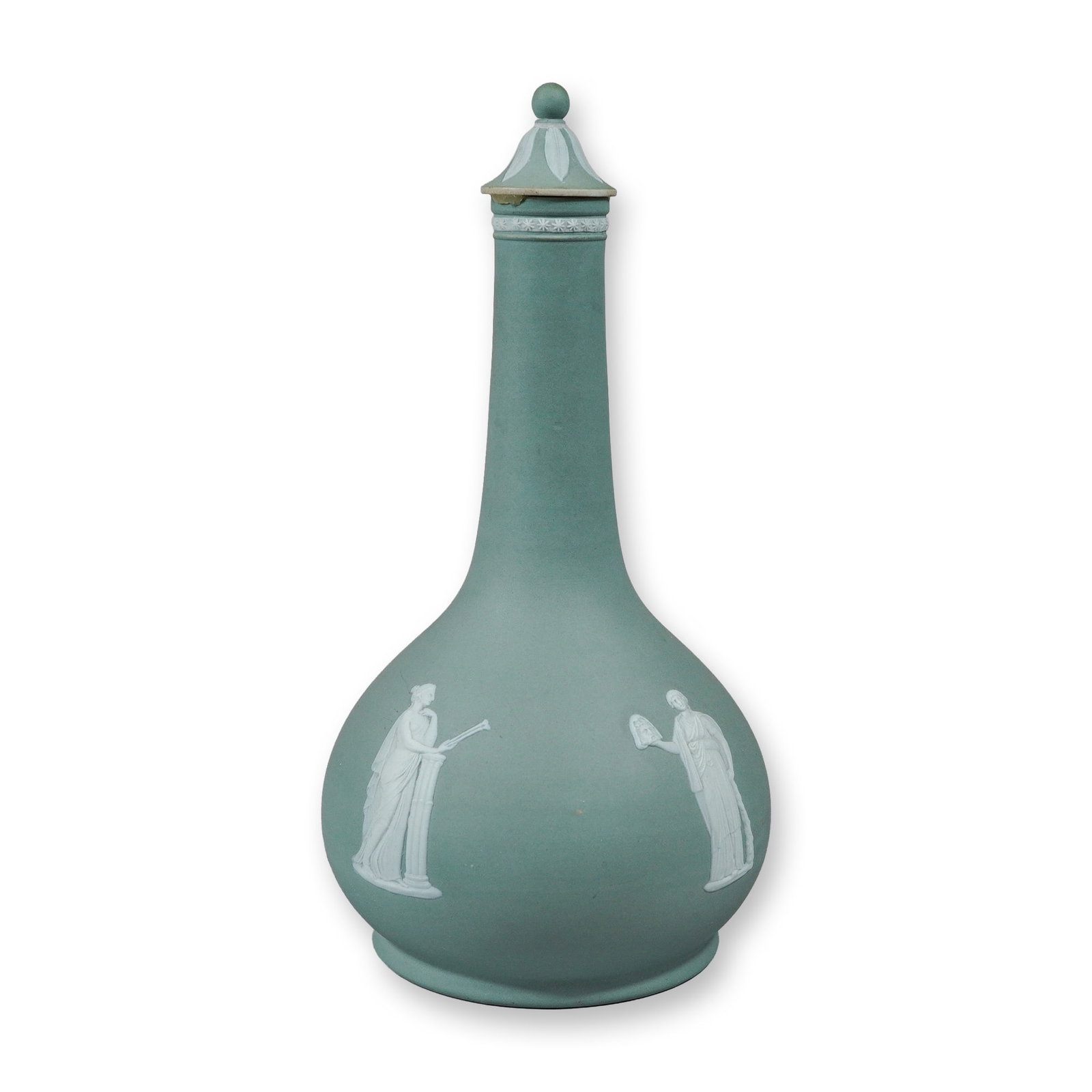 Wedgwood Green Jasperware Liqueur Decanter for Humphrey Taylor and Co (1 of 4)