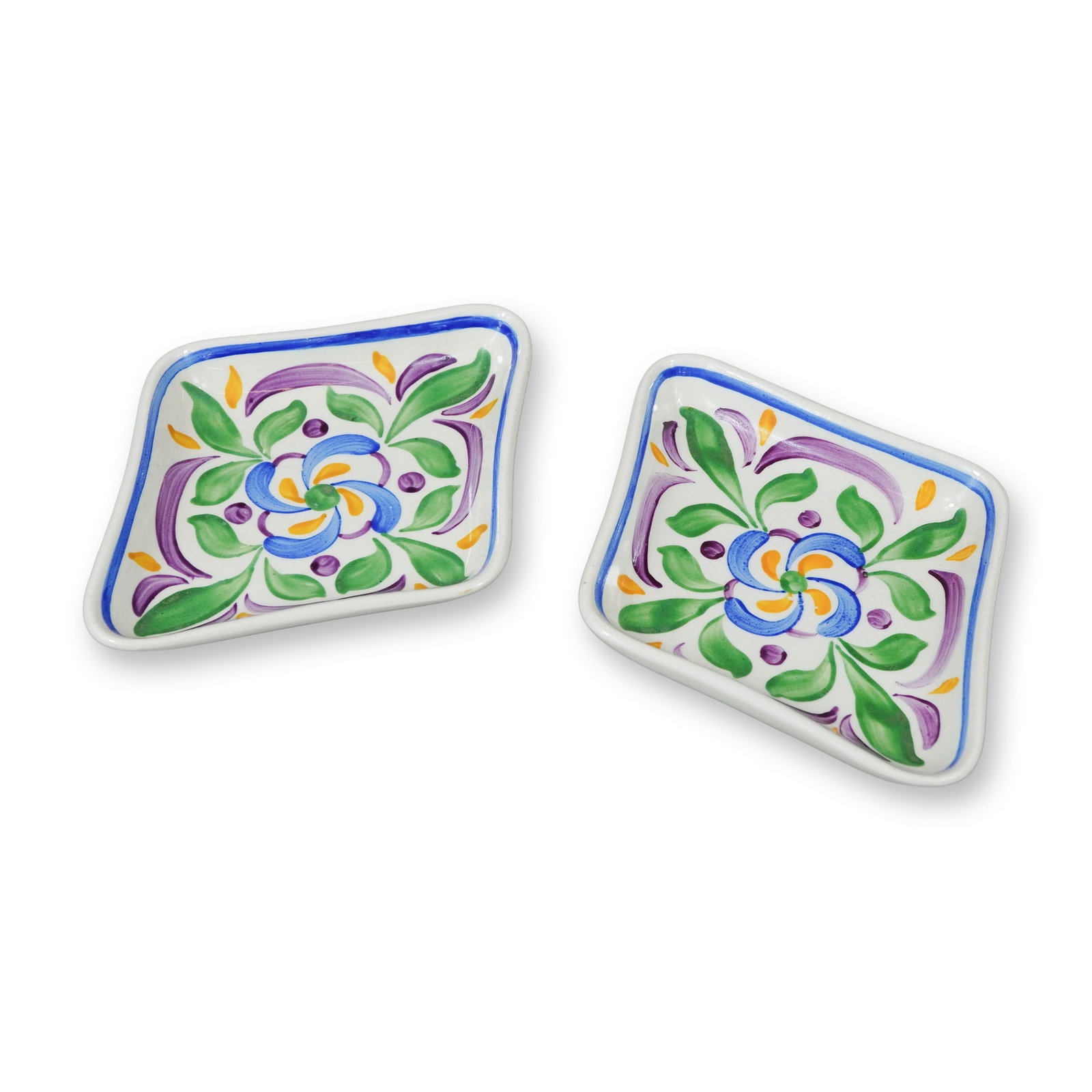 2pc Wedgwood Earthenware Lozenge-Shaped Trinket Dishes (1 of 3)