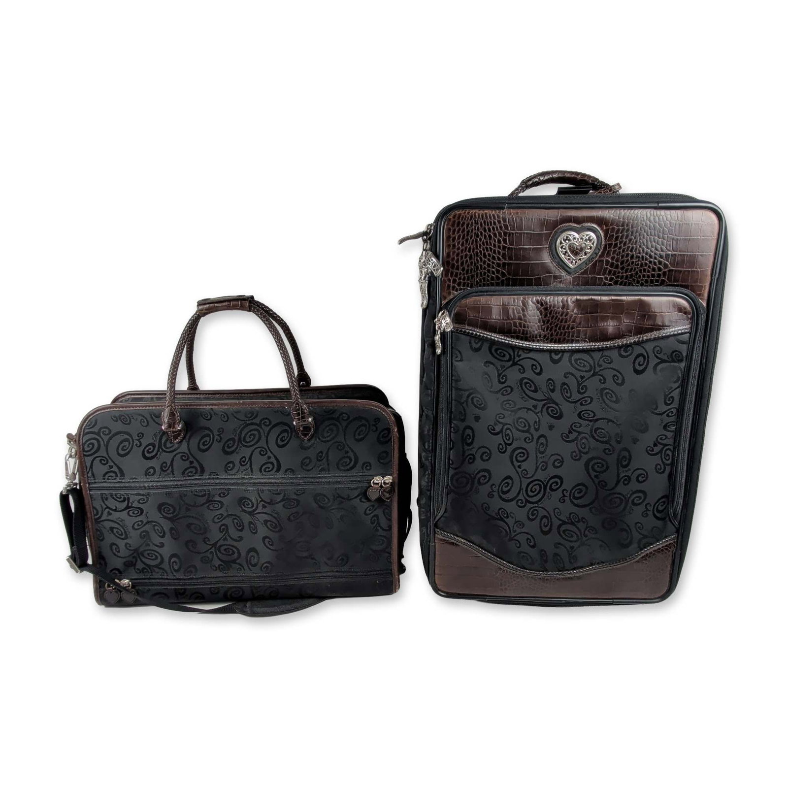 Brighton Two-Piece Scroll Pattern Luggage Set (1 of 4)