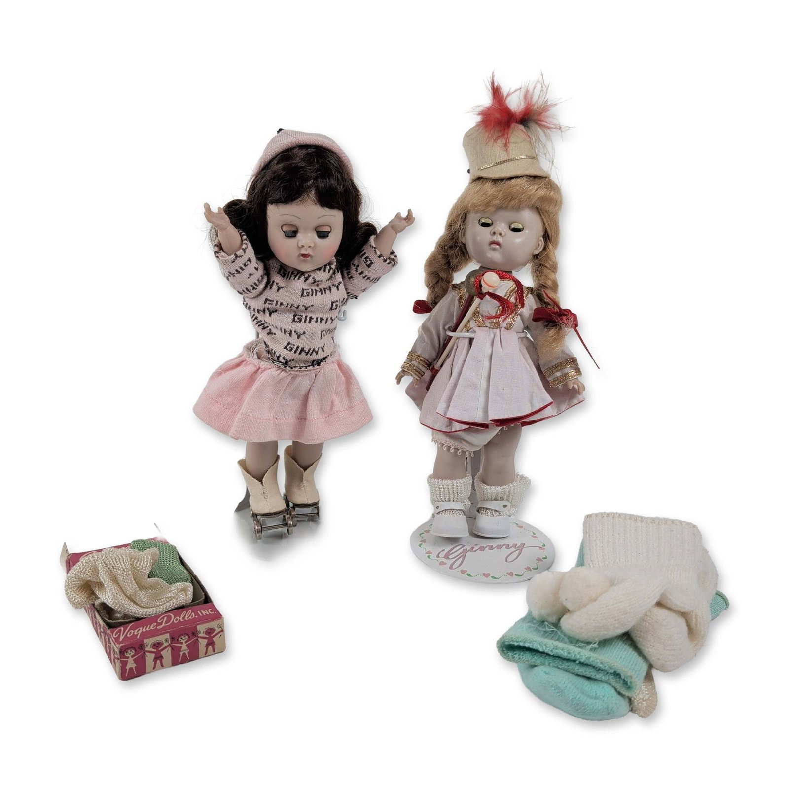 2pc Ginny Vogue Dolls, Skater and Drum Majorette with Assorted Clothing (1 of 5)