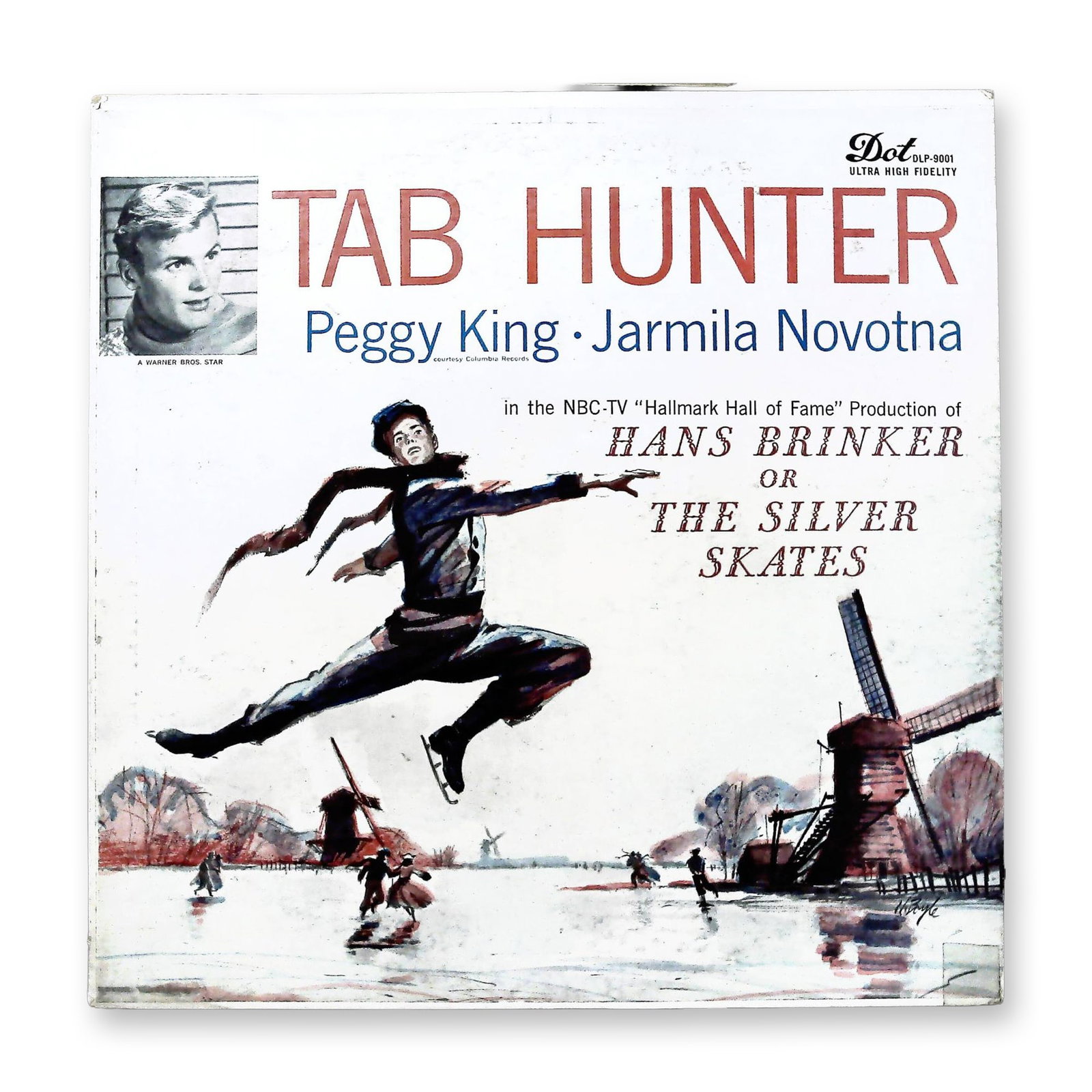 Hans Brinker or the Silver Skates Original Cast Recording Dot Records DLP-9001: This 12-inch long play record is the original cast recording for the NBC-TV Hallmark Hall of Fame production of Hans Brinker or the Silver Skates, released circa 1958. Issued by Dot Records under cata