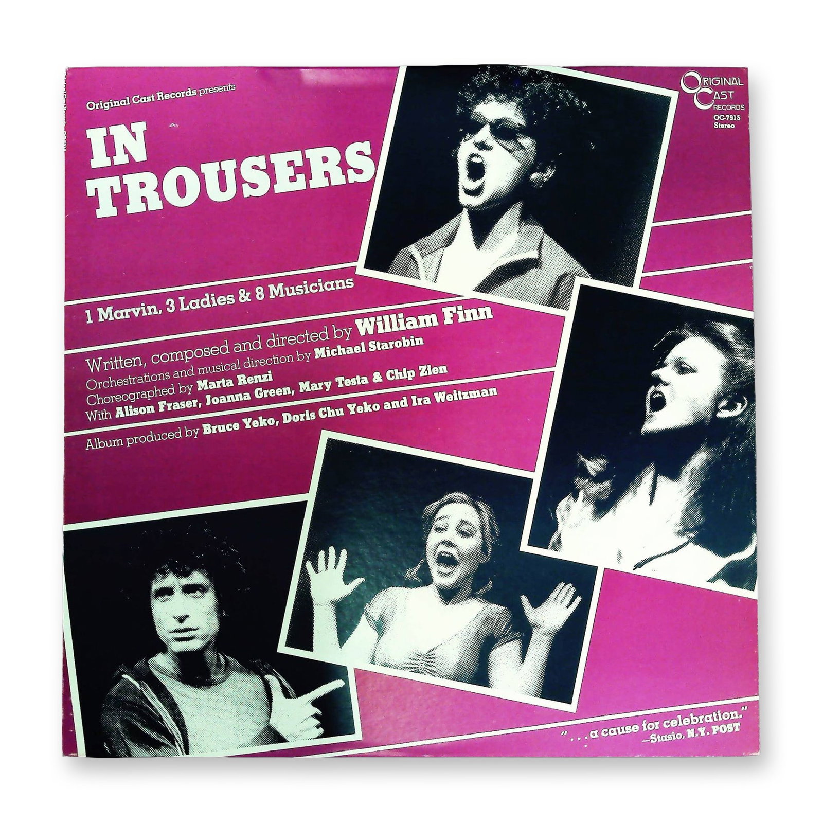 IN TROUSERS (1979) Original Cast Recording Album by William Finn (1 of 3)