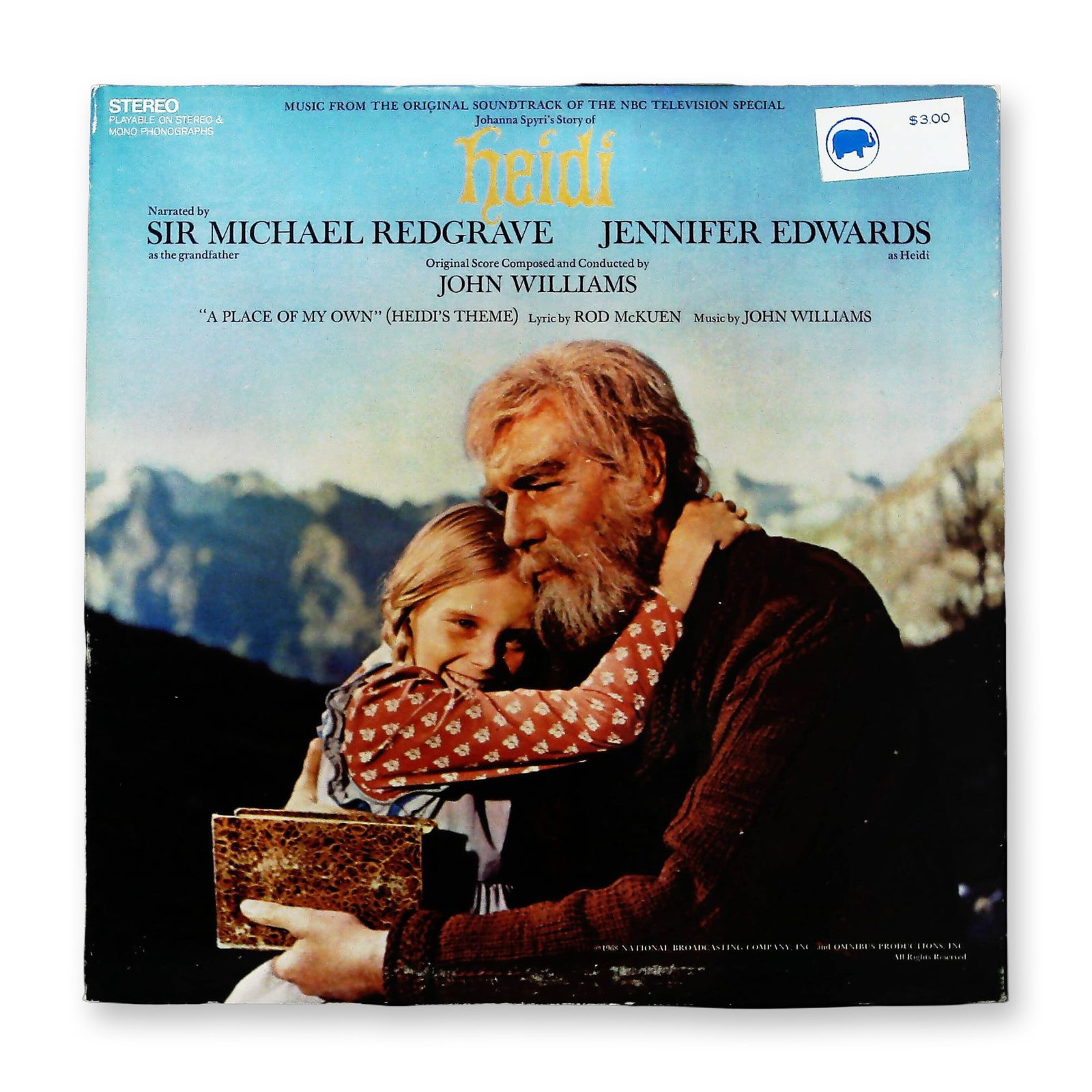 John Williams Heidi Original Soundtrack Recording Vinyl LP Capitol Records SKAO 2995 (1 of 3)