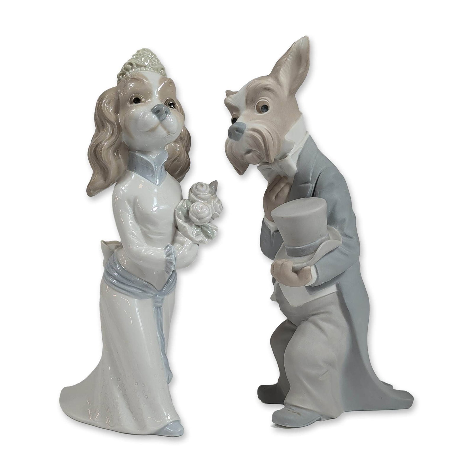 2pc Nao Porcelain Wedding Dog Figurines (1 of 4)