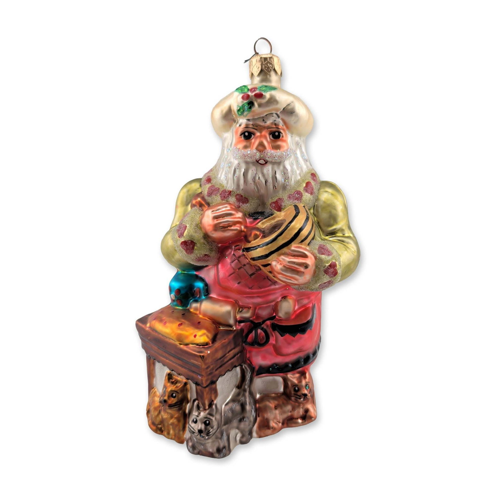 Christopher Radko Kitty Cake Bake Glass Christmas Ornament (1 of 4)