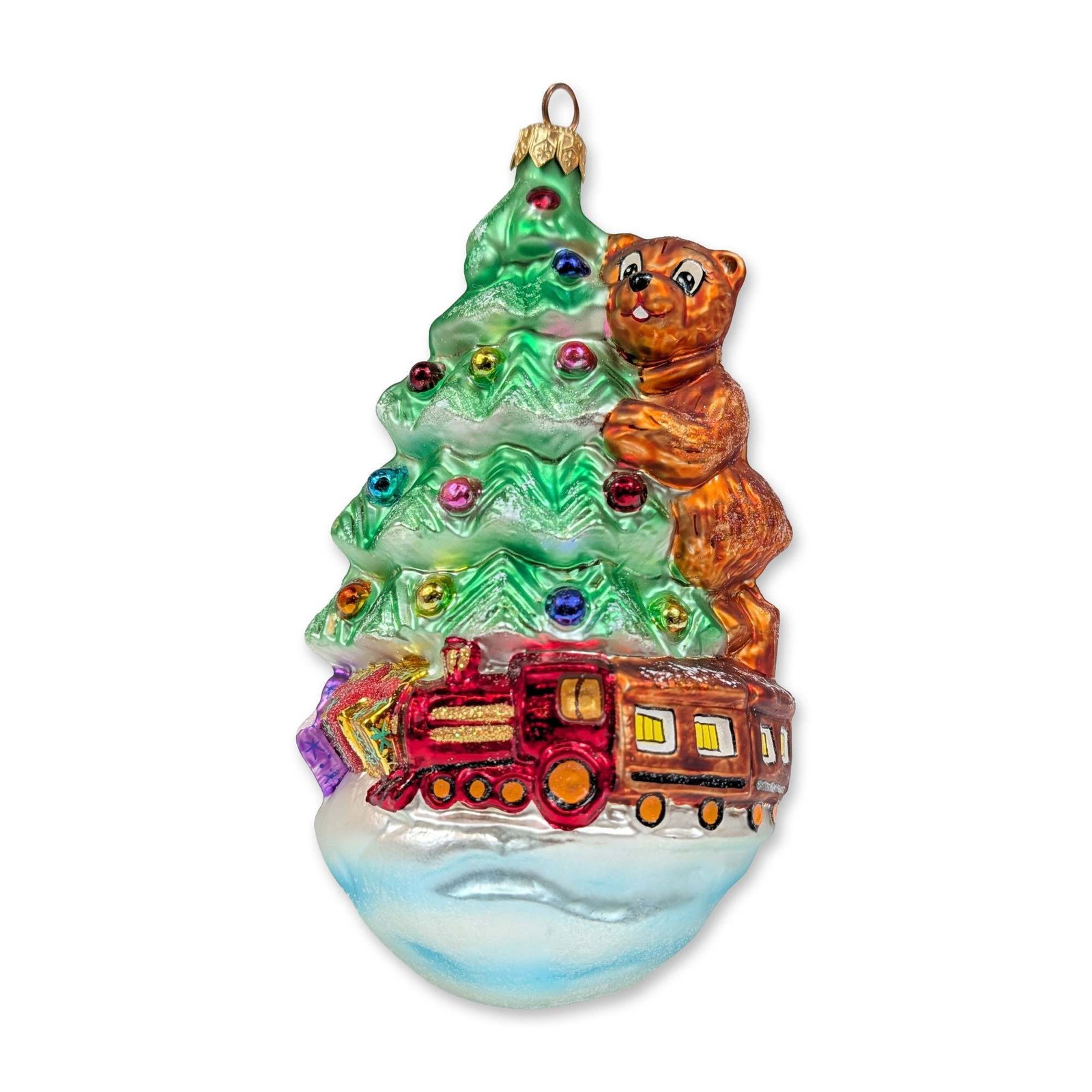 Christopher Radko Right On Track Glass Ornament (1 of 5)