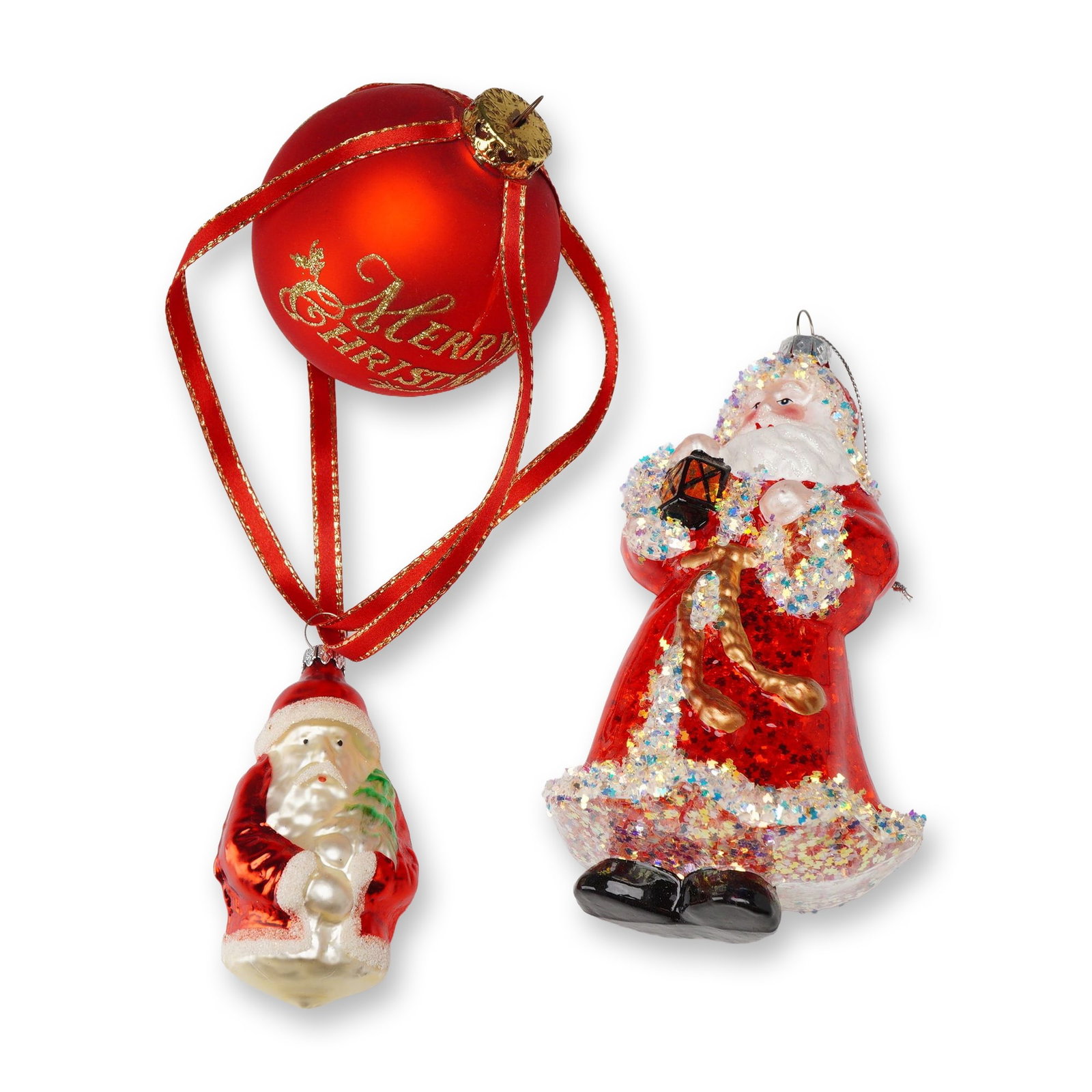 2pc Santa Clause Themed Christmas Tree Ornaments (1 of 3)