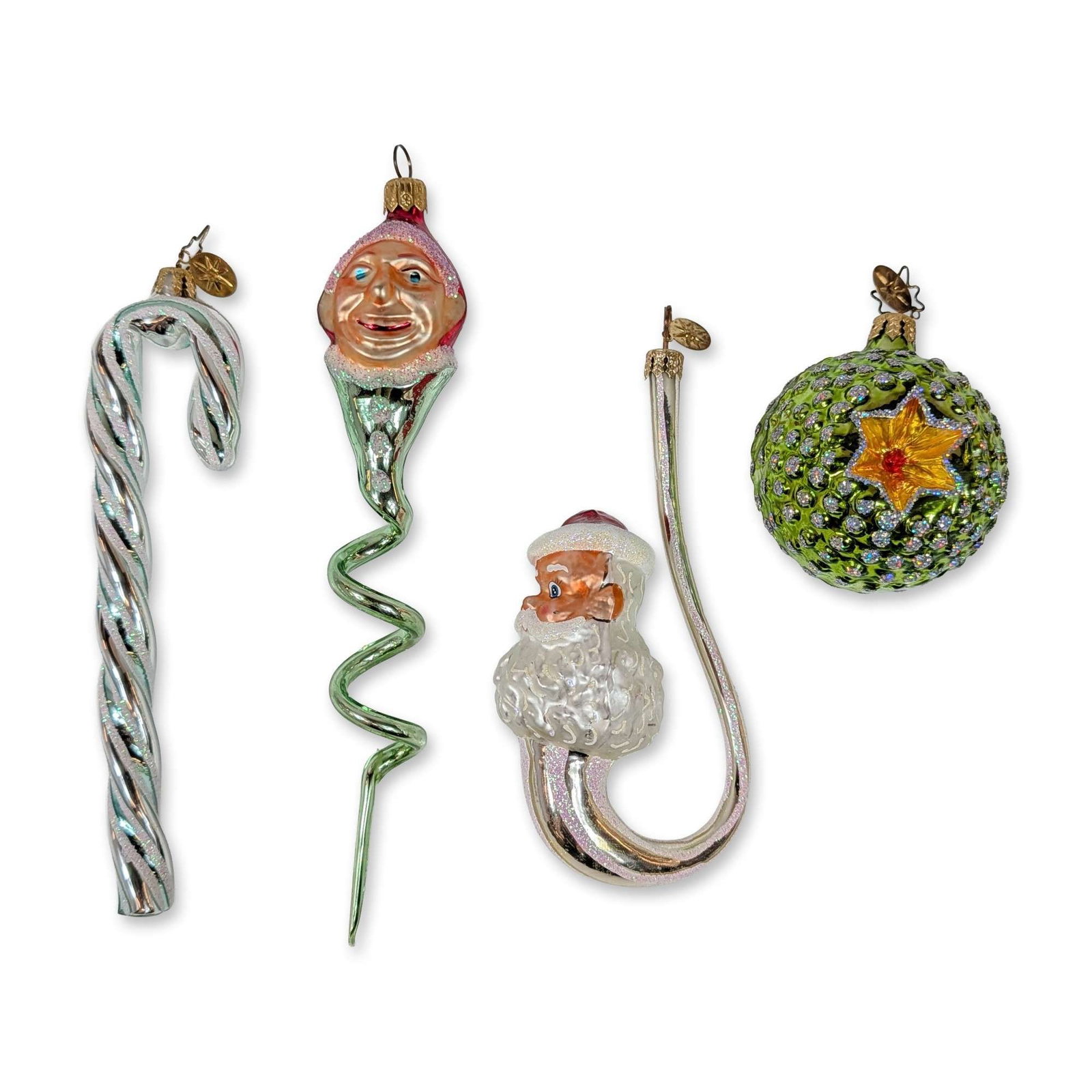 Four Christopher Radko Glass Assorted Christmas Ornaments (1 of 4)