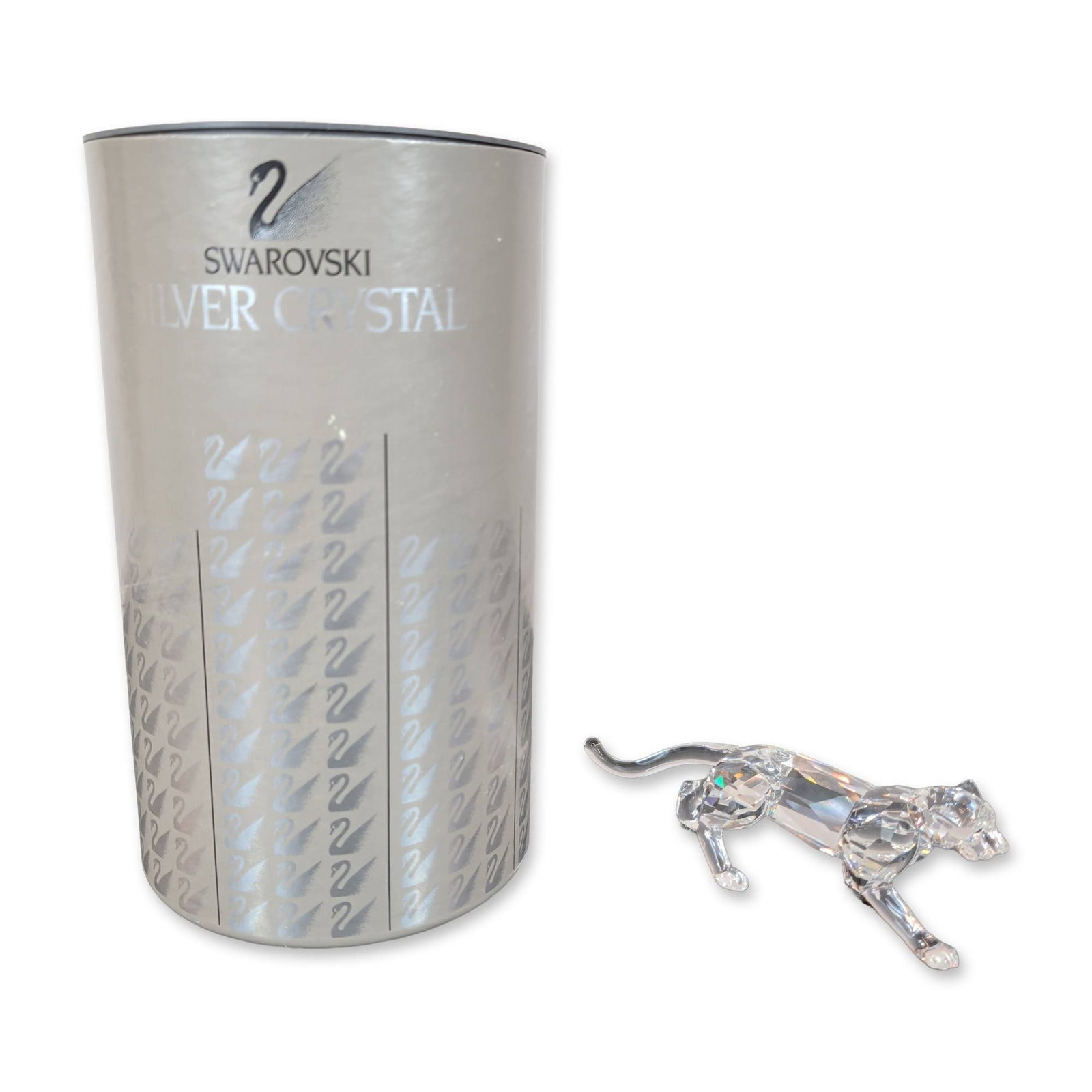 Swarovski Silver Crystal Leopard Figurine (1 of 4)
