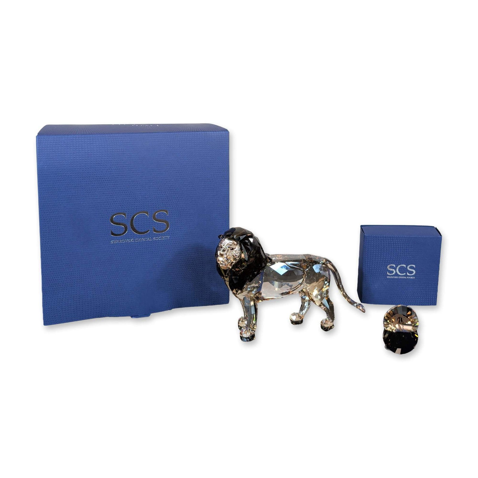 2pc Swarovski SCS 2016 Annual Edition Crystal Lion Akili with Plaque (1 of 5)