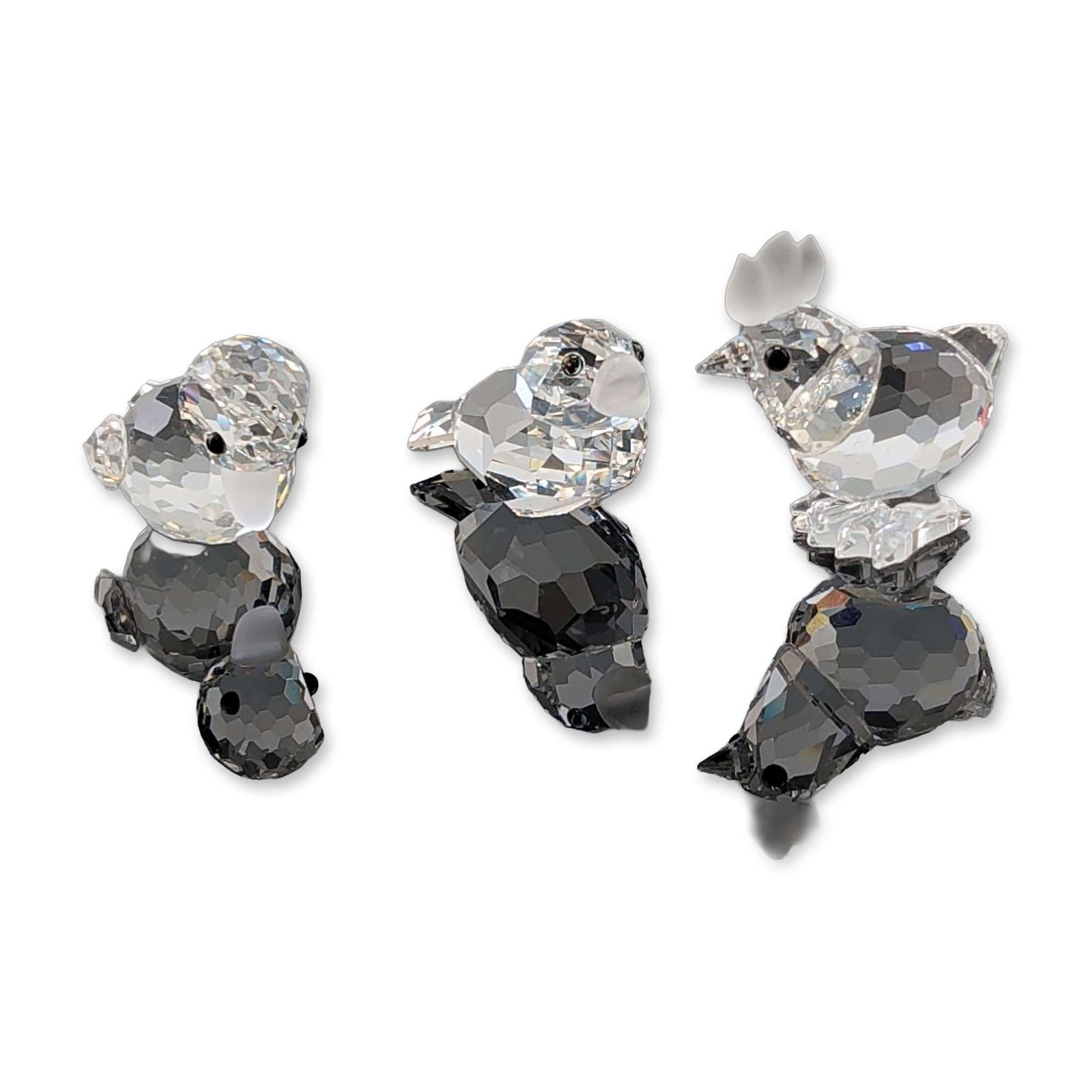 3pc Swarovski Silver Crystal Bird Figurines (1 of 5)