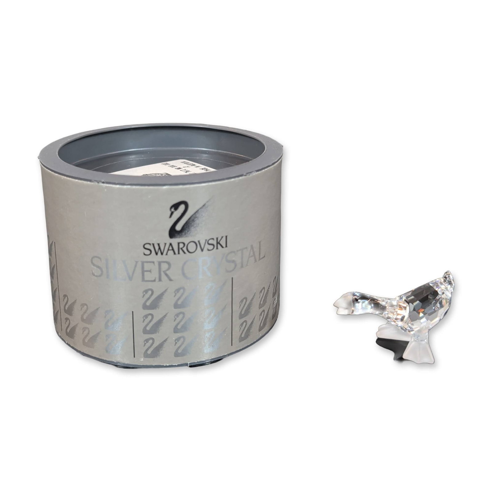 Swarovski Silver Crystal Faceted Goose Figurine (1 of 5)