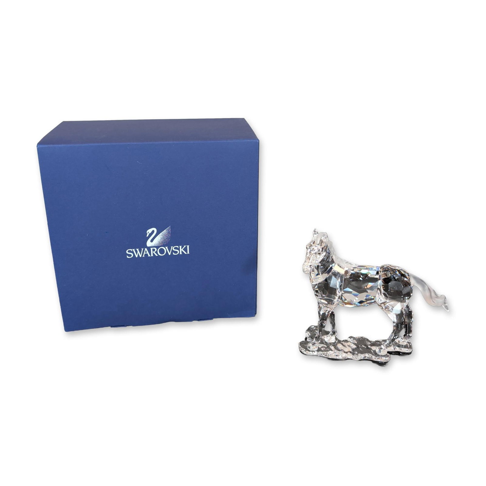 Swarovski Signed Faceted Crystal Mare Horse Figurine (1 of 6)