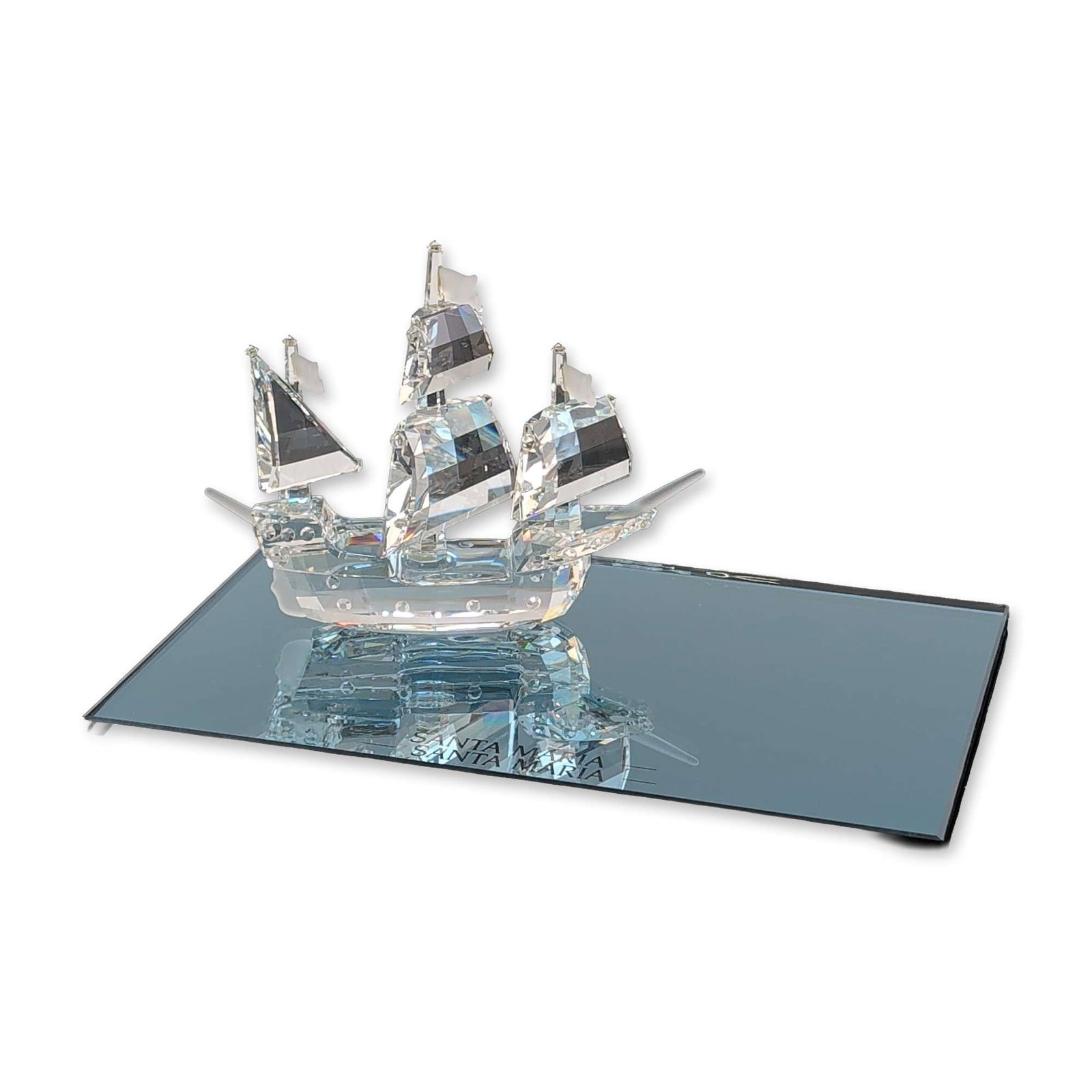 Swarovski Crystal Santa Maria Ship Figurine with Mirror Base (1 of 5)