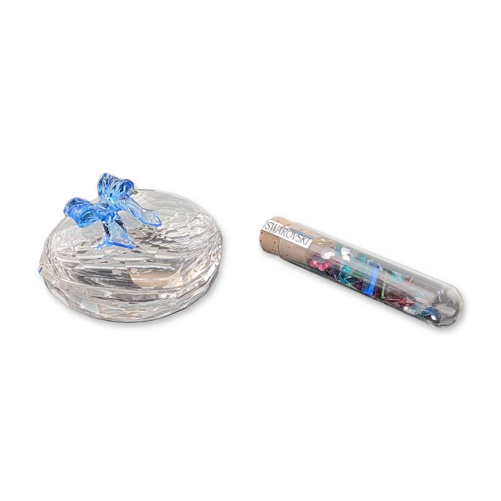 Swarovski Silver Crystal Sweetheart Lidded Jewel Box with Vial of Crystals (1 of 4)