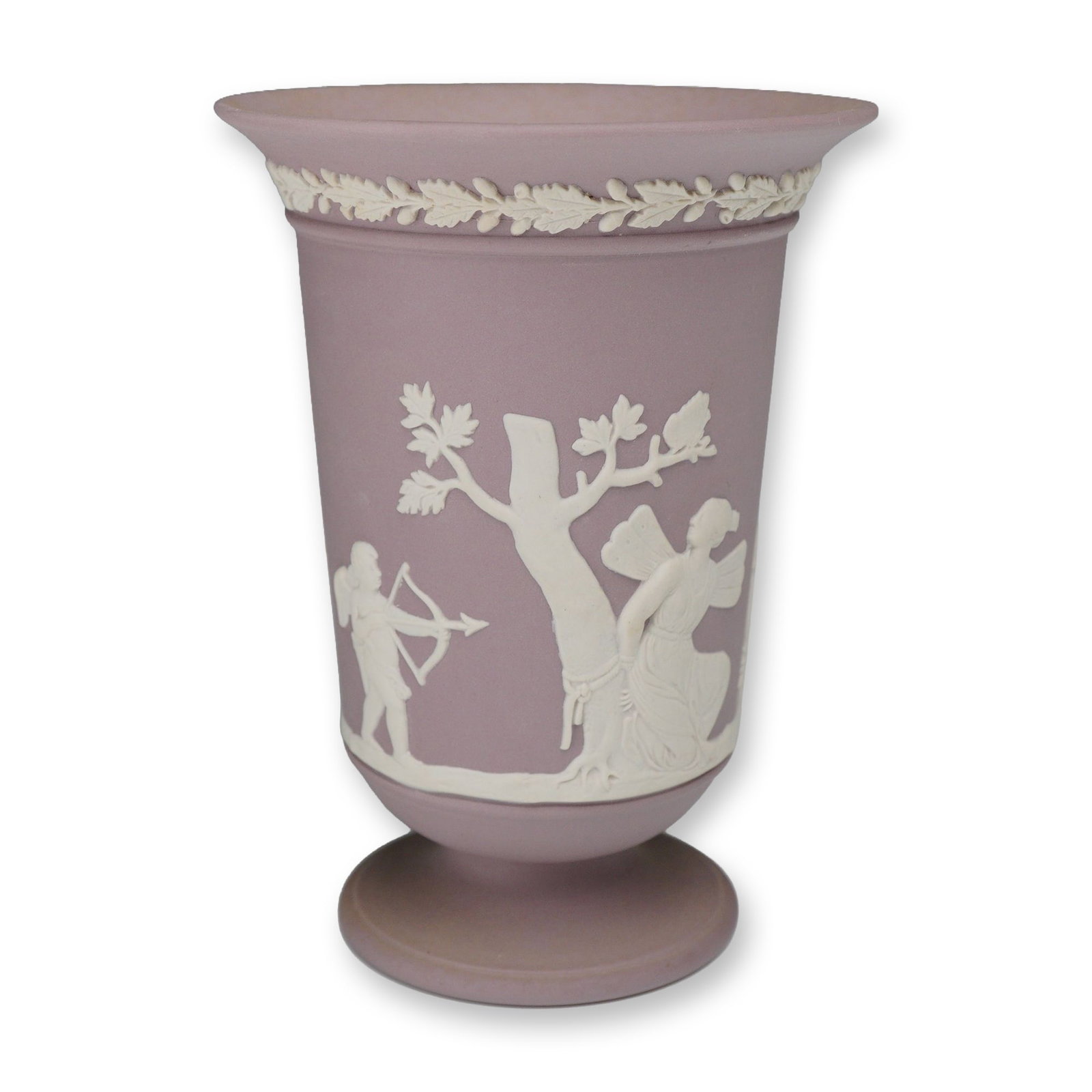 Wedgwood Lilac Jasperware Pedestal Vase (1 of 3)