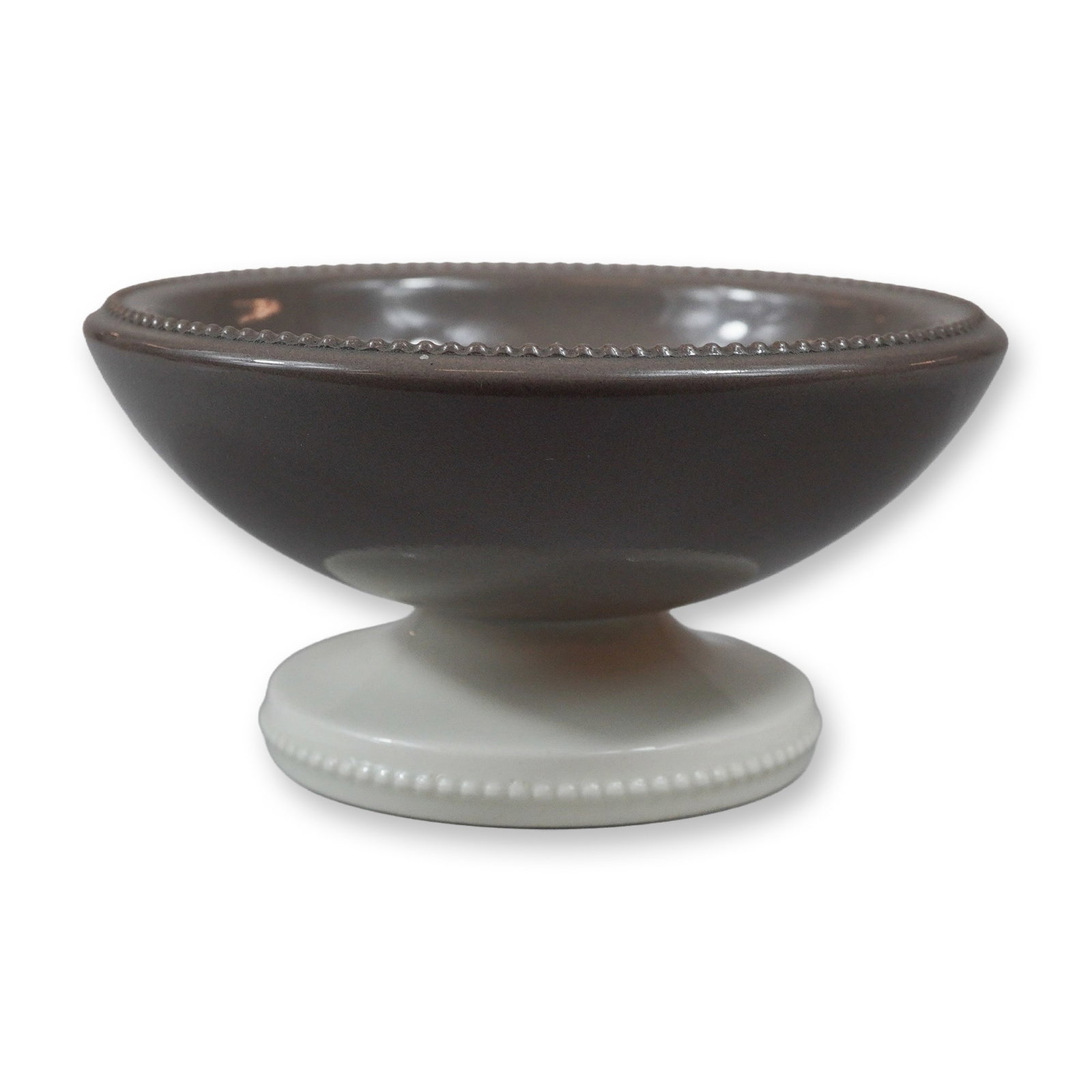 Wedgwood Norman Wilson Glazed Earthenware Two-Tone Footed Bowl with Bas-Relief Decoration (1 of 3)