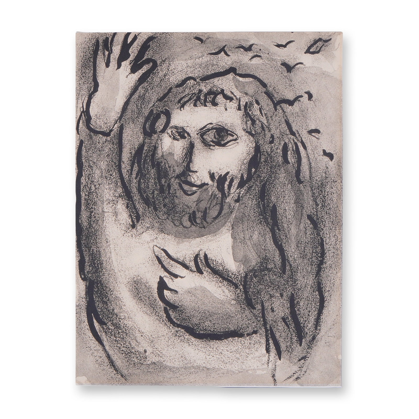 Marc Chagall, 'The Prophecy of Joel', Heliogravure, Edition of 6,500: This work by Marc Chagall (Russian/French, 1887-1985) is a heliogravure on paper titled The Prophecy of Joel. It was produced to illustrate the 1960 publication of The Bible, issued as a double volume