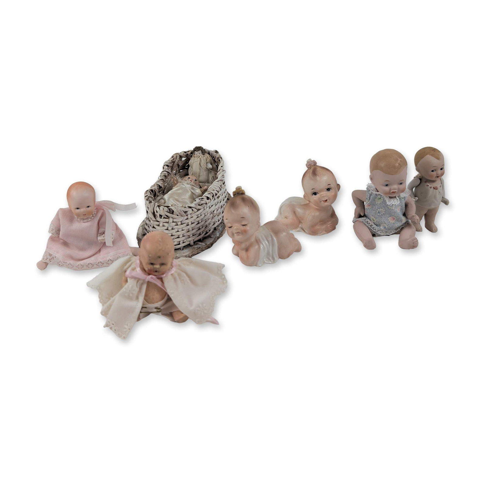 7pc Collection of Miniature Dolls and Figurines (1 of 4)