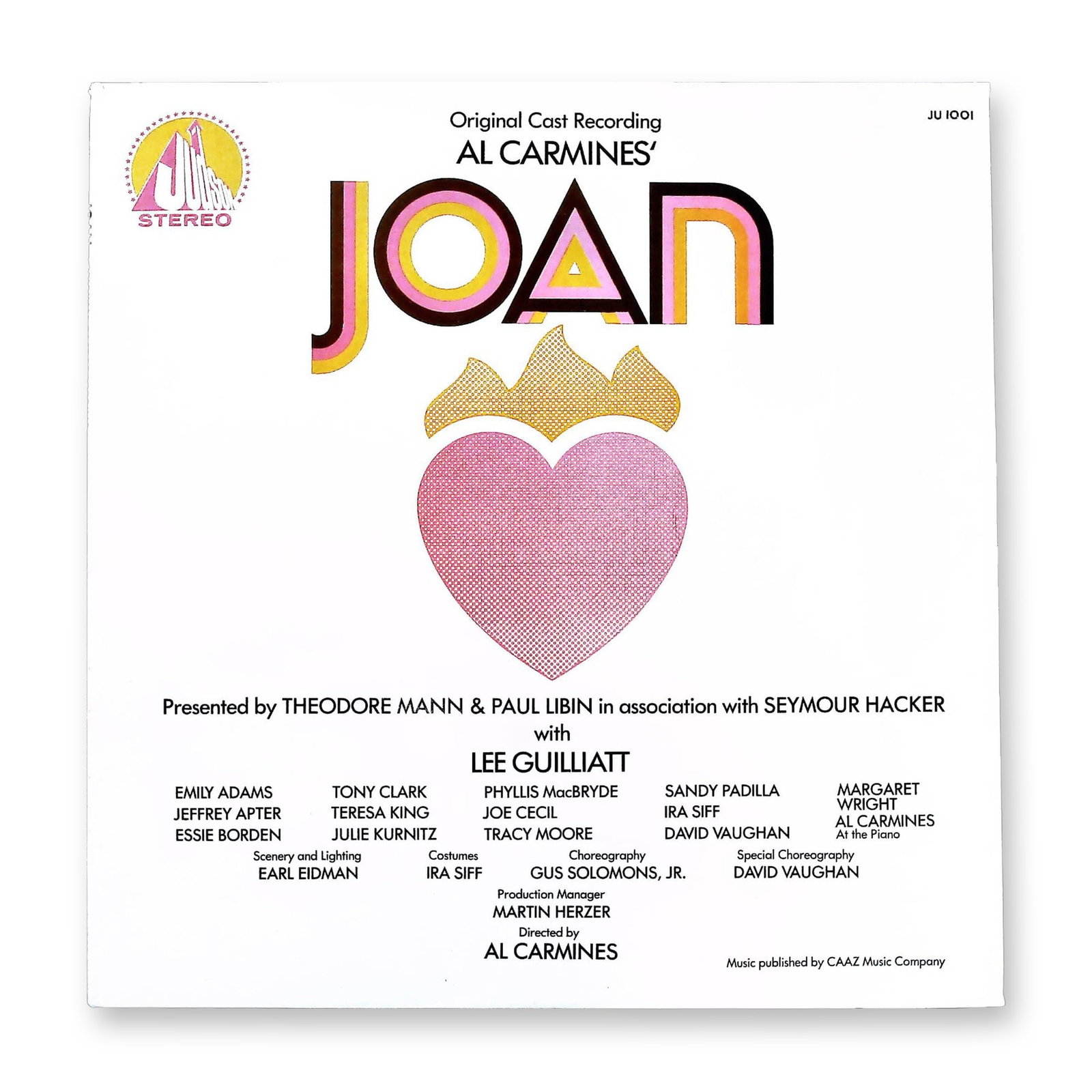 Original Cast Recording, Al Carmines' Joan LP Record (1 of 3)
