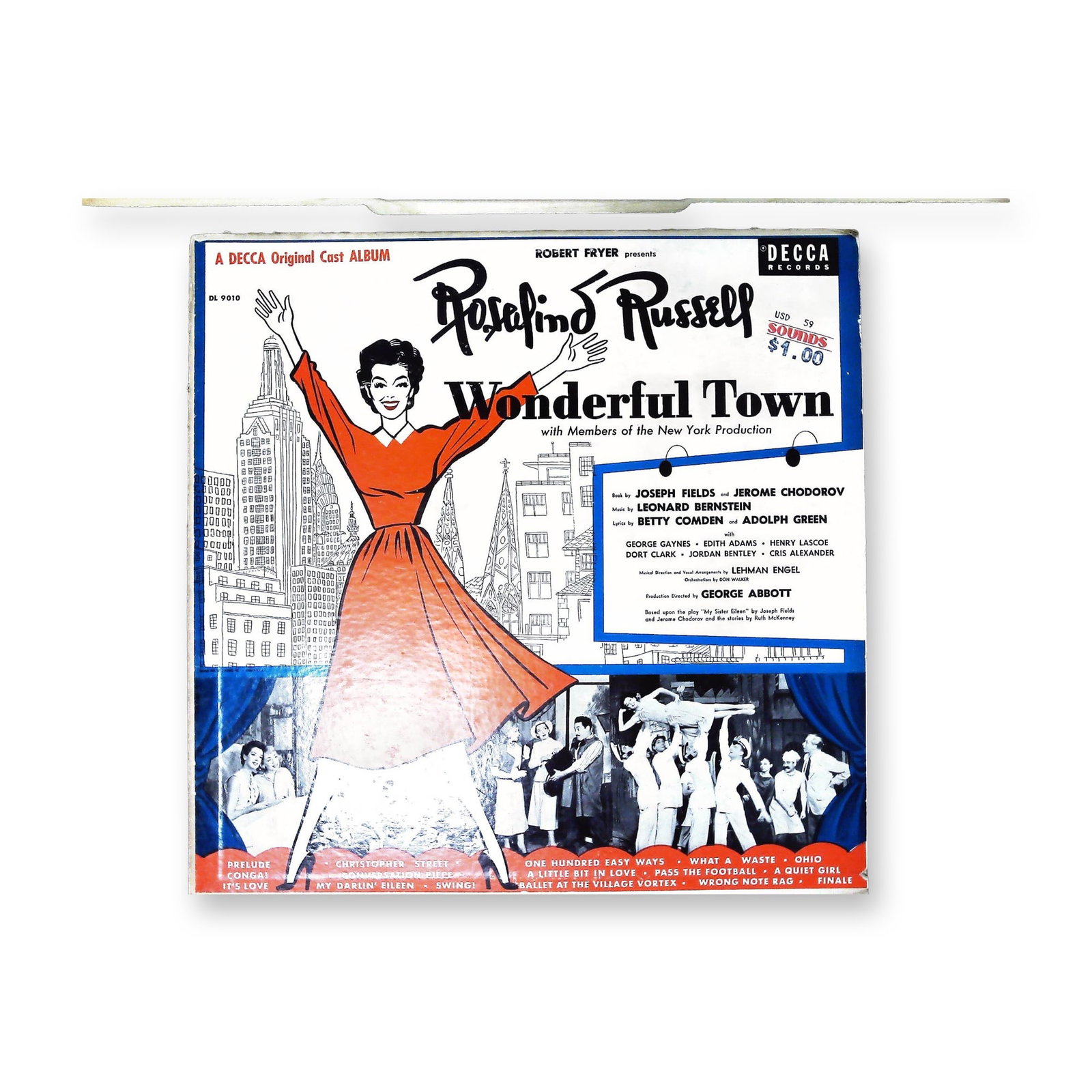 Rosalind Russell in Wonderful Town Original Broadway Cast Album Decca Records DL 9010 (1 of 3)