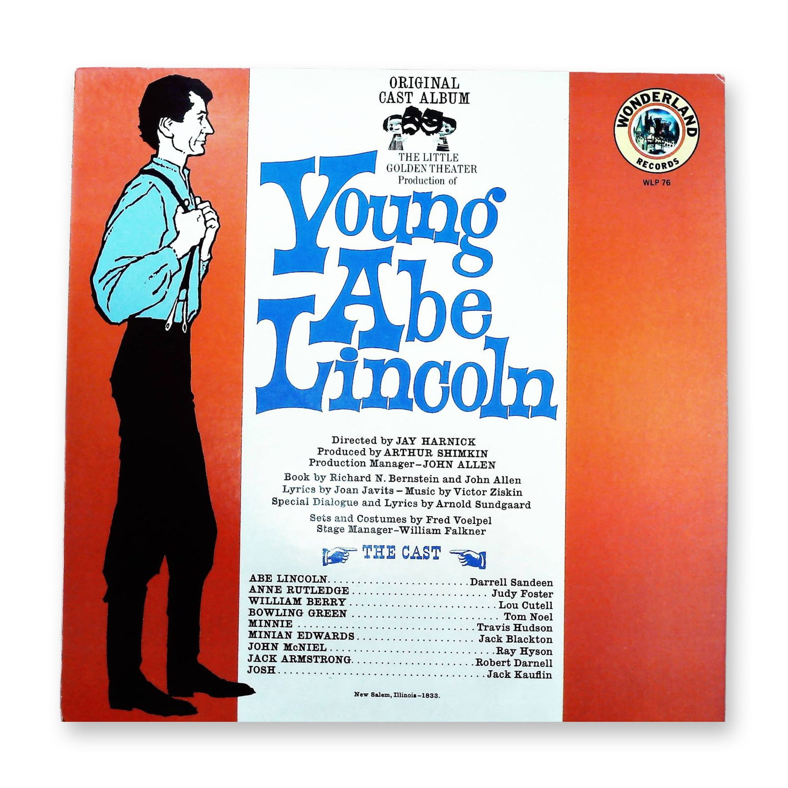 Young Abe Lincoln Original Cast Album Wonderland Records WLP 76 Vinyl LP (1 of 3)