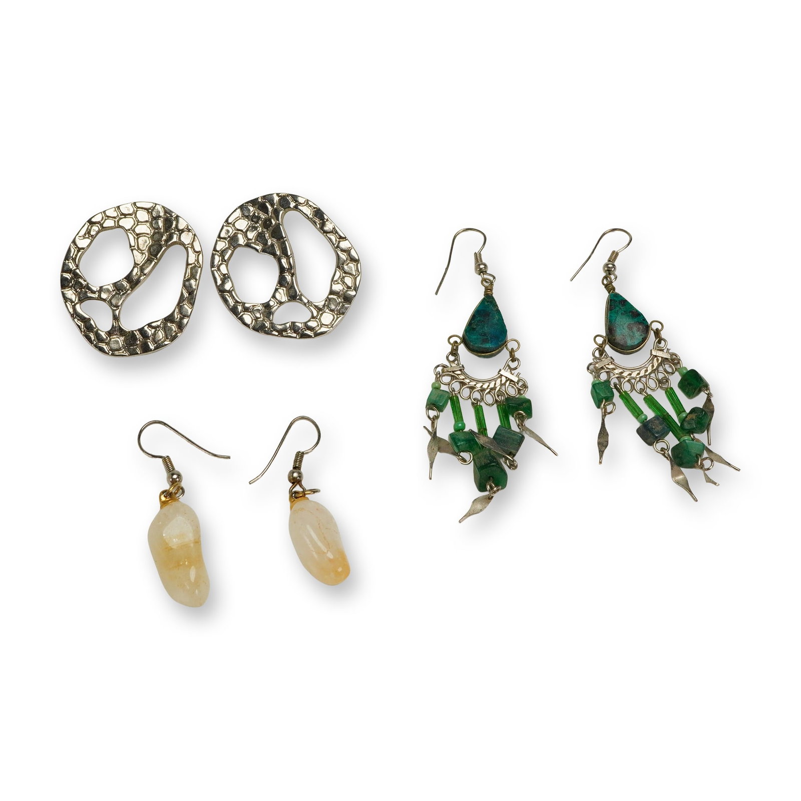 A Collection of Three Pairs of Assorted Costume Earrings (1 of 4)