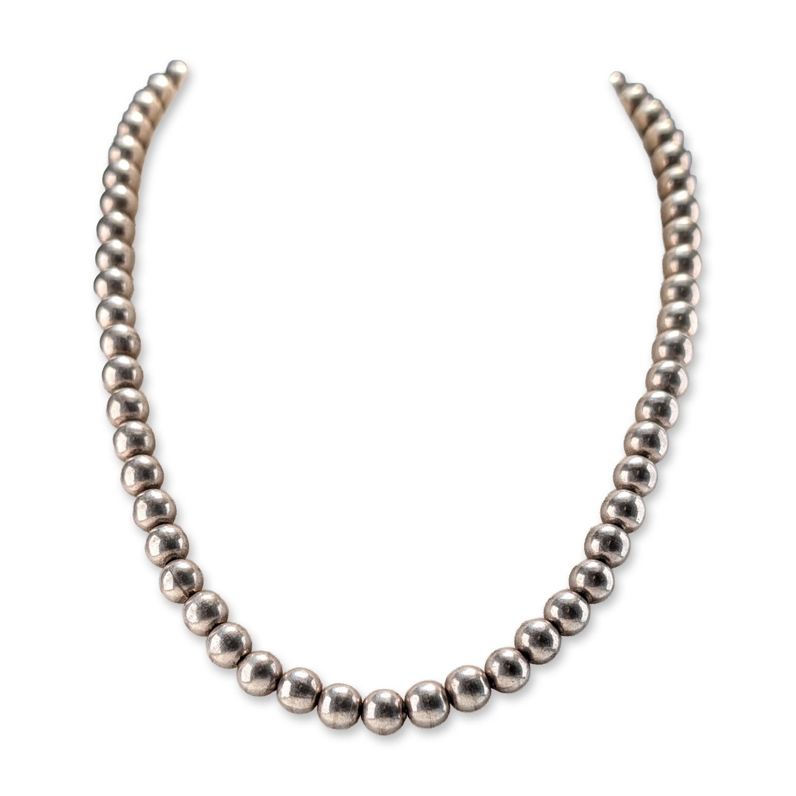 Silver Toned Spherical Bead Necklace (1 of 3)